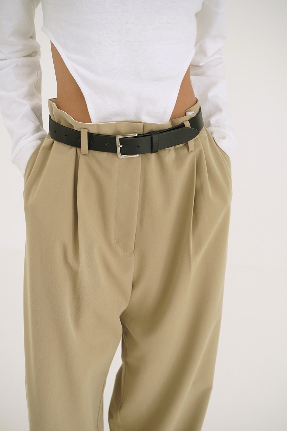 WAIST BELT DAD PANTS