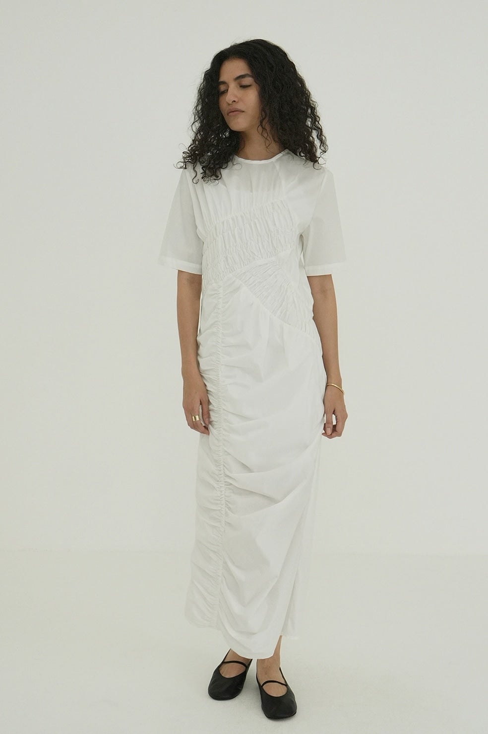 RANDOM SHIRRING ONEPIECE