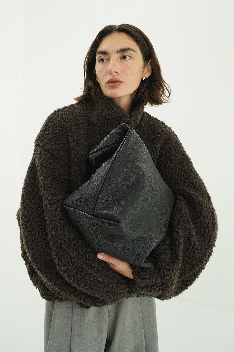 FAKE LEATHER LARGE TOTE BAG