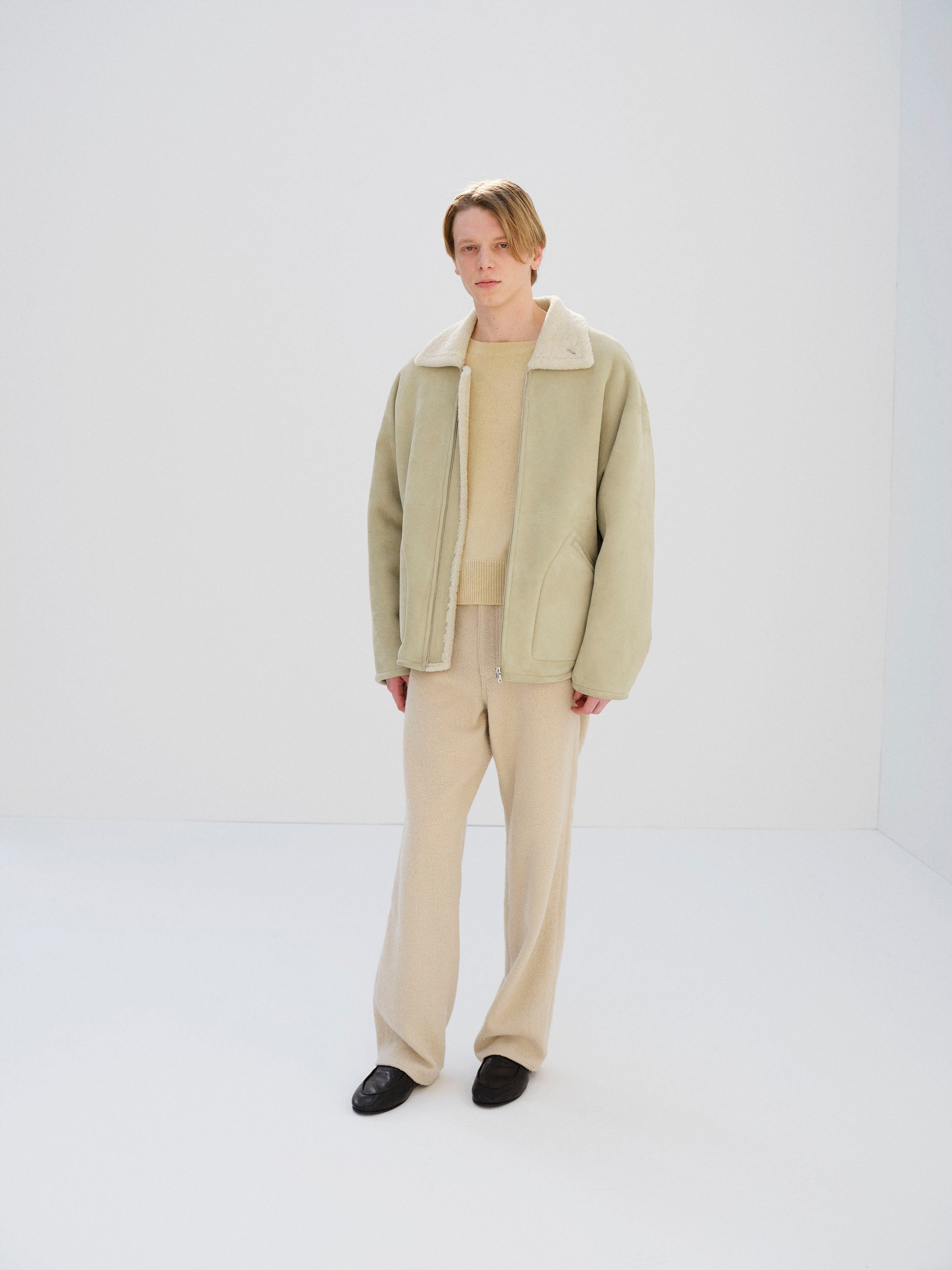 MERINO MOUTON ZIP BLOUSON
