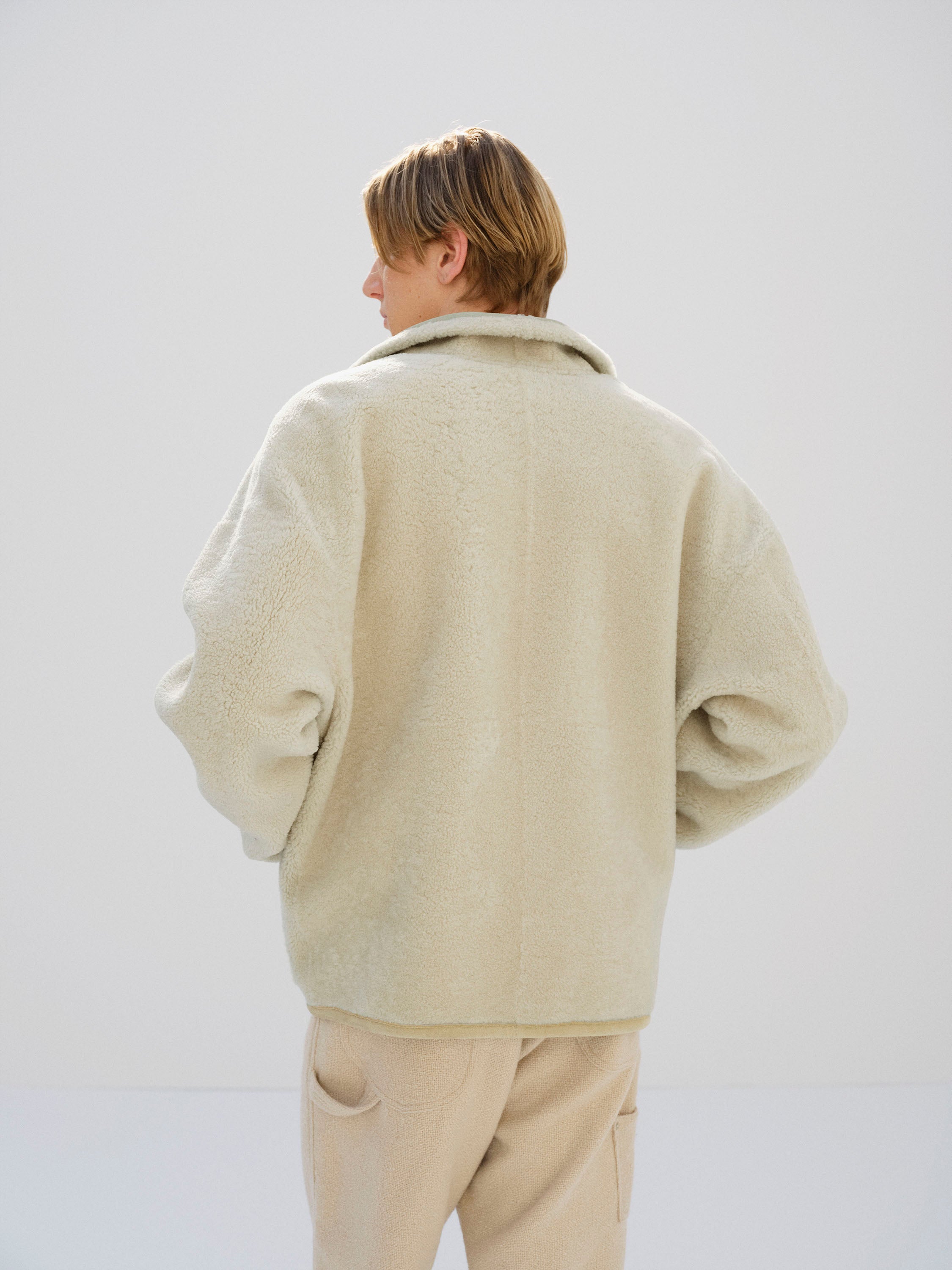 MERINO MOUTON ZIP BLOUSON
