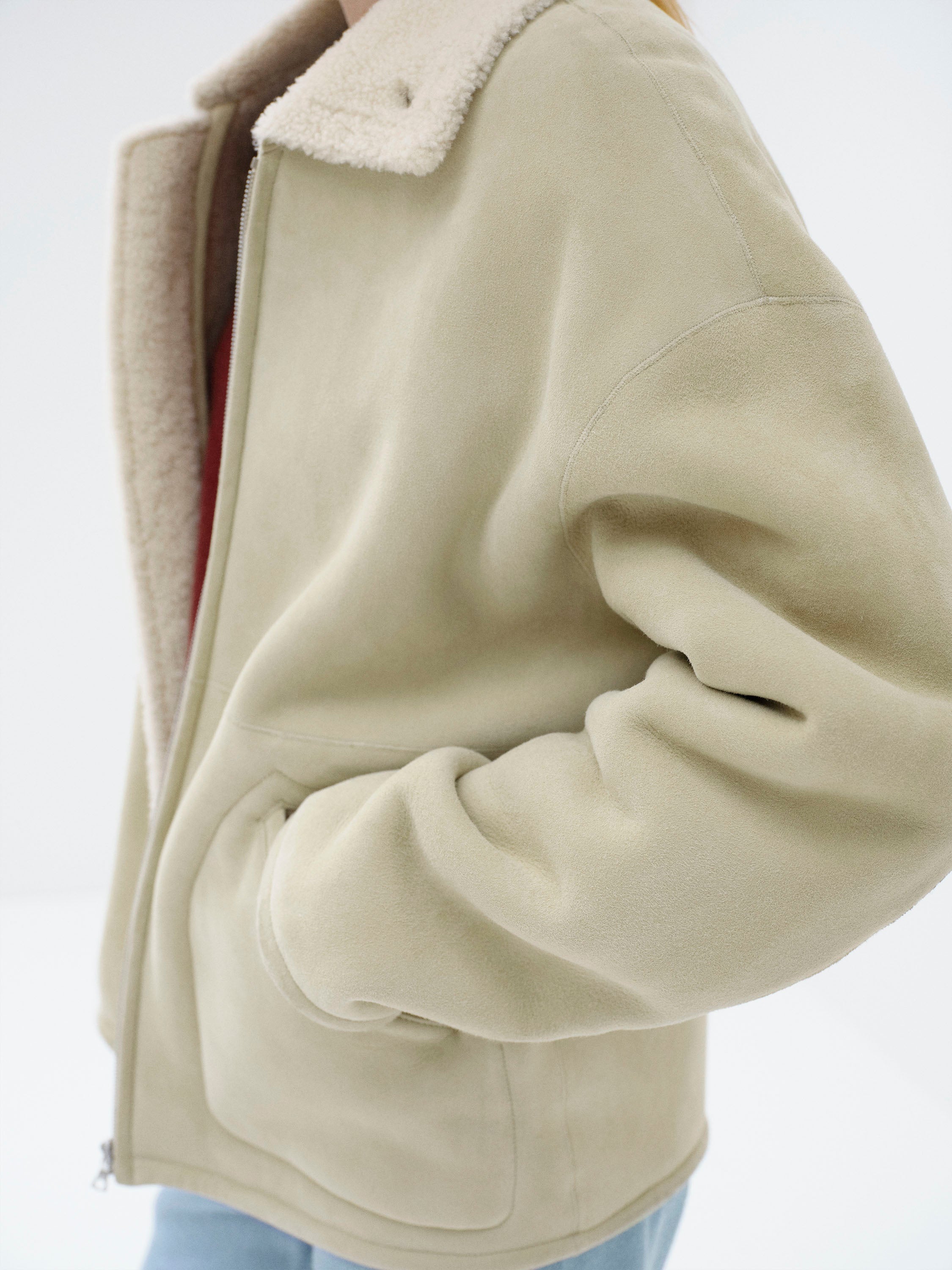 MERINO MOUTON ZIP BLOUSON