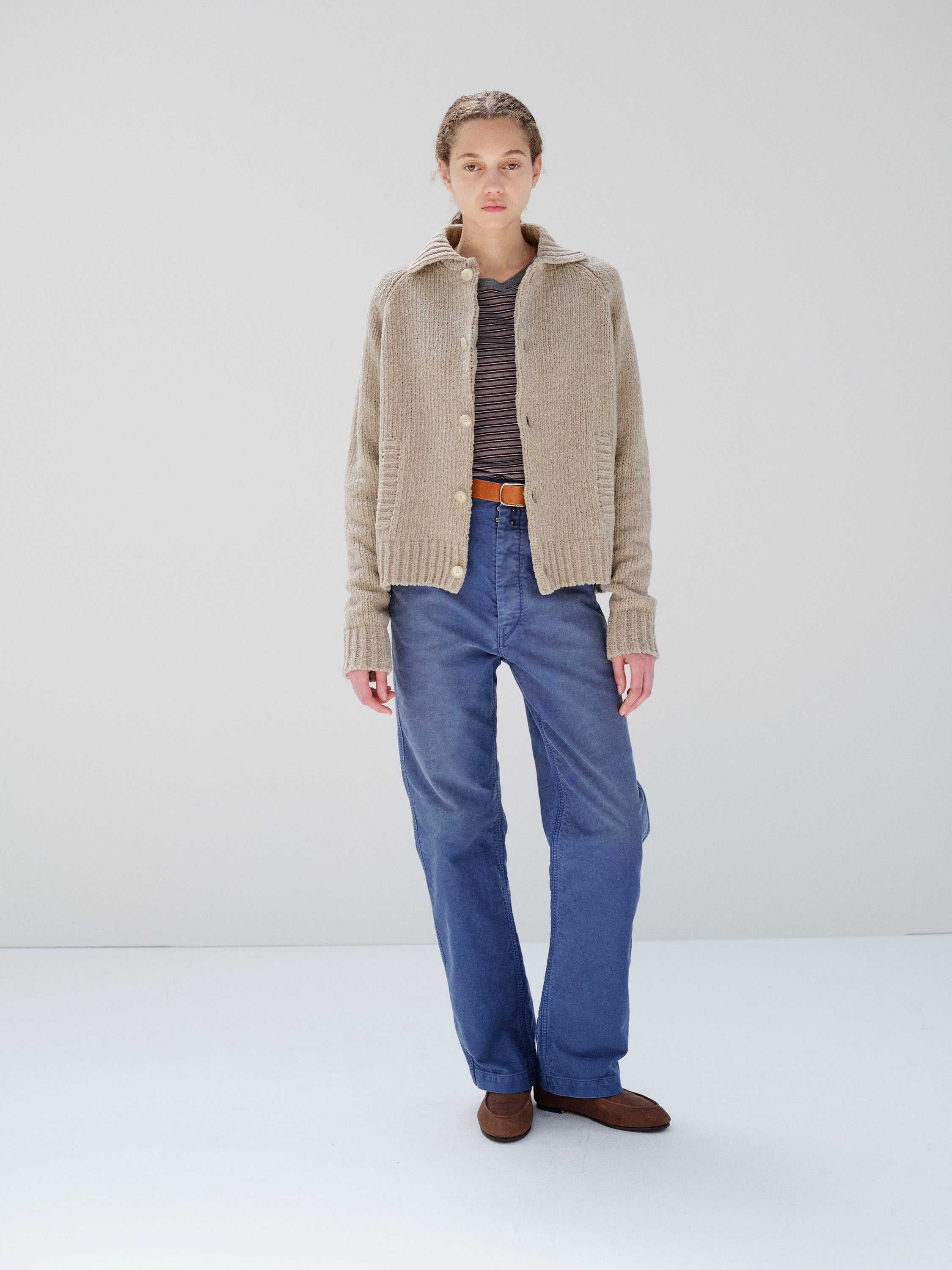 CASHMERE CHENILLE KNIT CARDIGAN