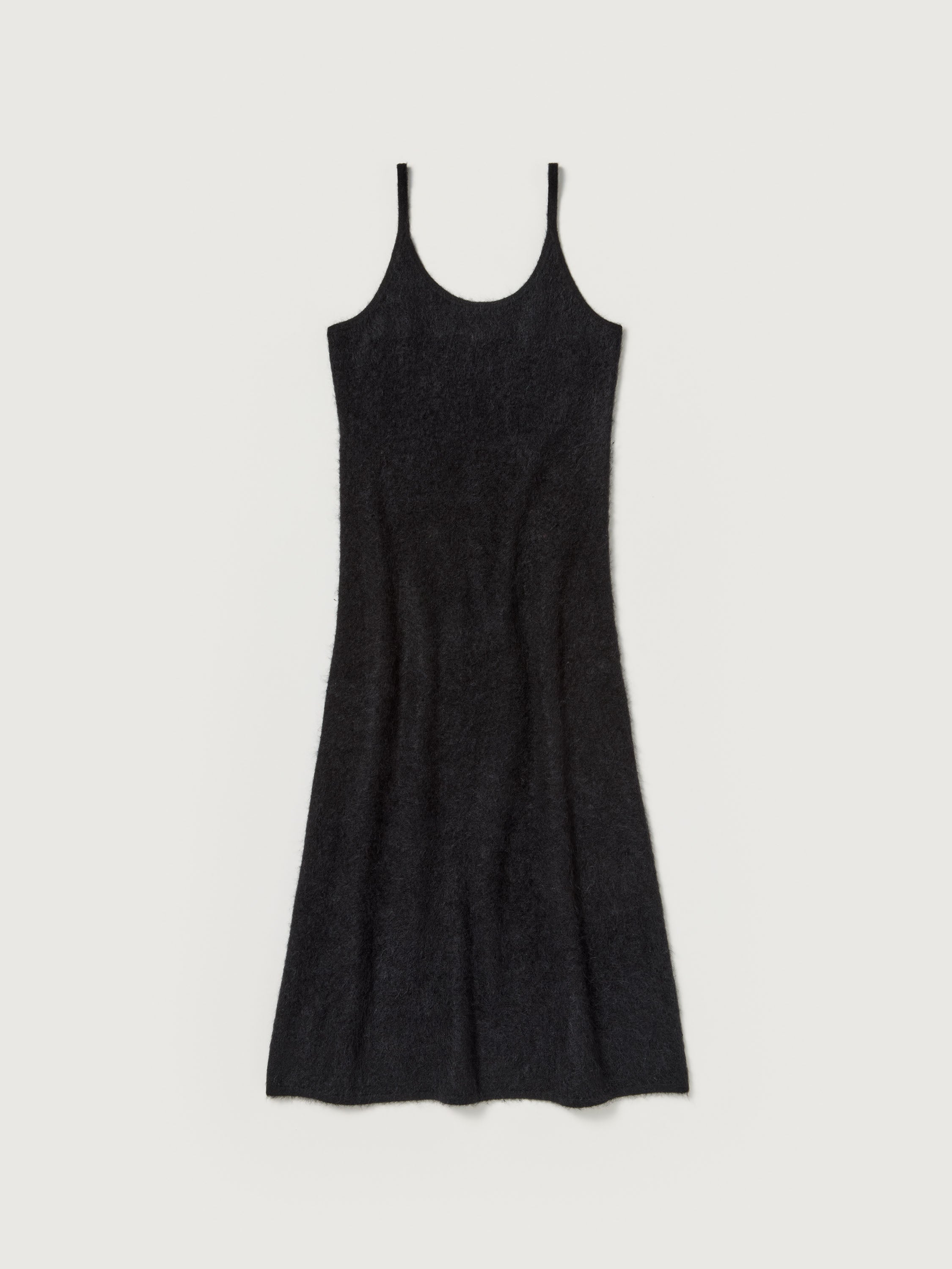 GARMENT-DYED BABY ALPACA FUR KNIT DRESS