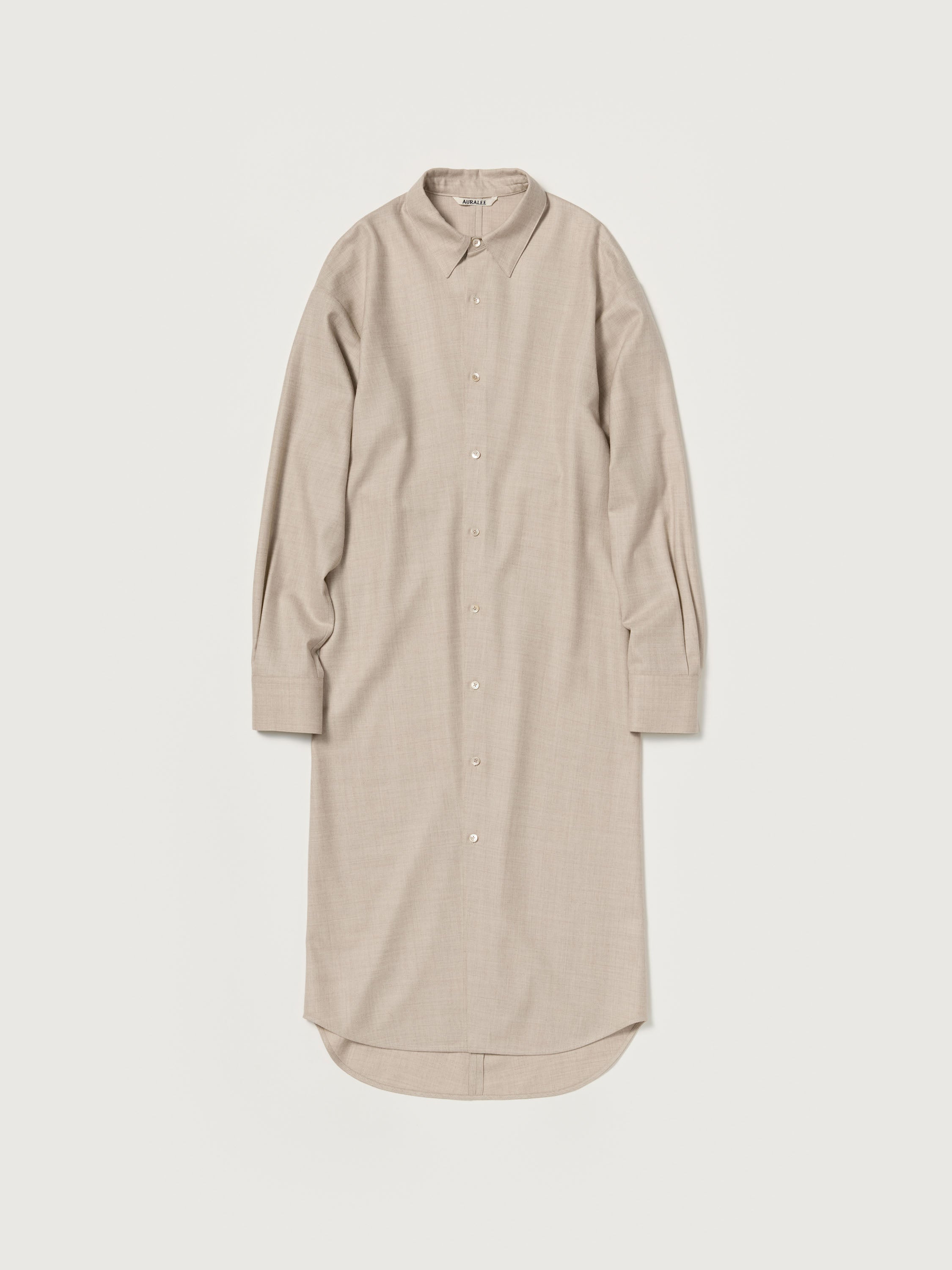 SUPER LIGHT WOOL SHIRT DRESS