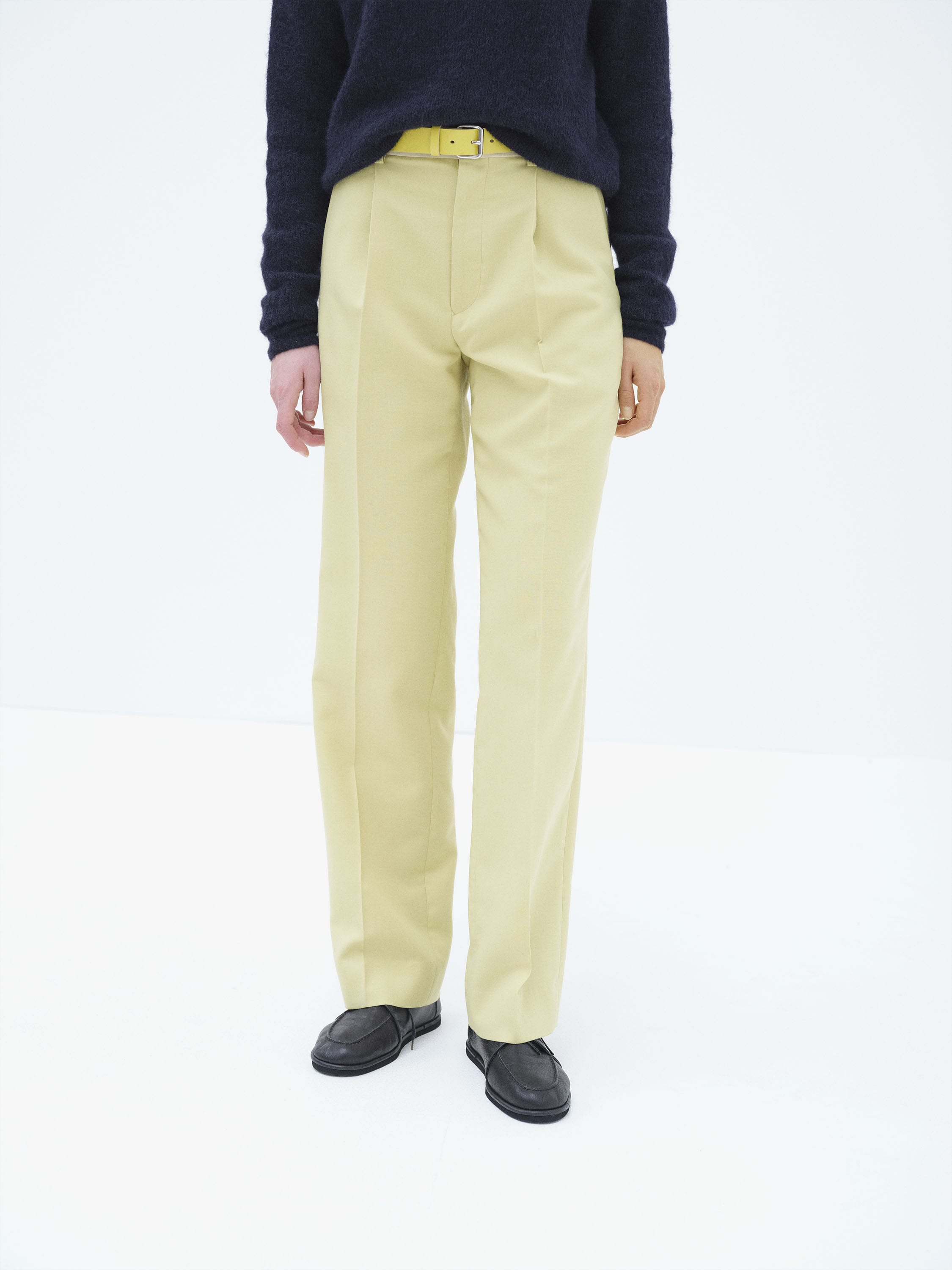 TENSE WOOL DOUBLE CLOTH SLACKS