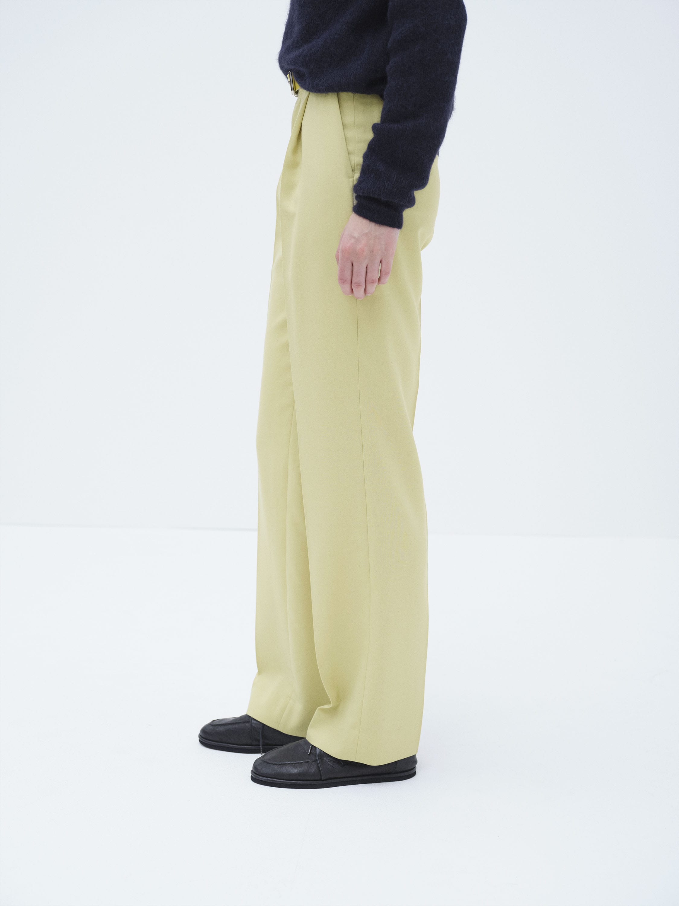 TENSE WOOL DOUBLE CLOTH SLACKS