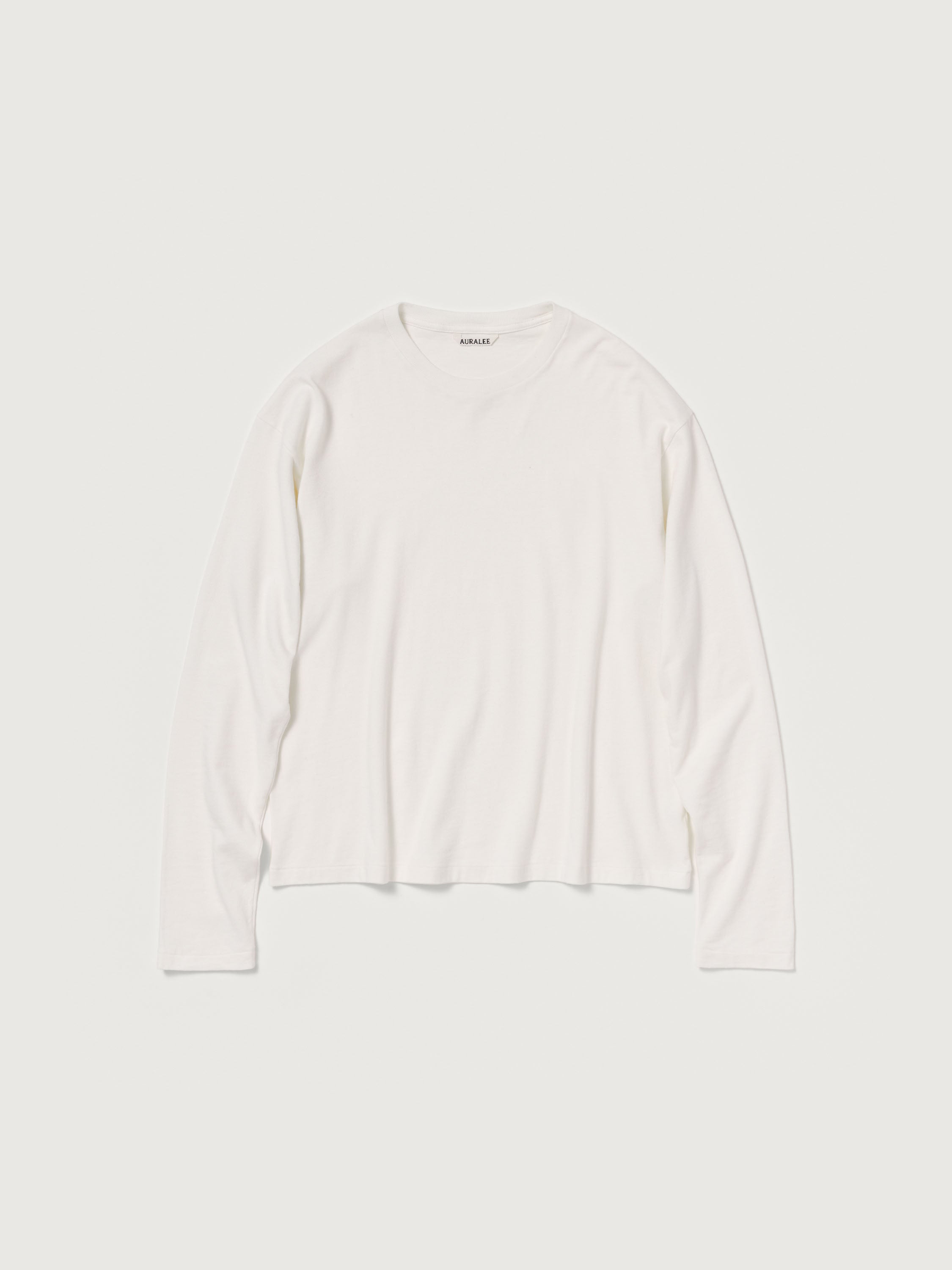 BRUSHED ORGANIC COTTON JERSEY L/S TEE