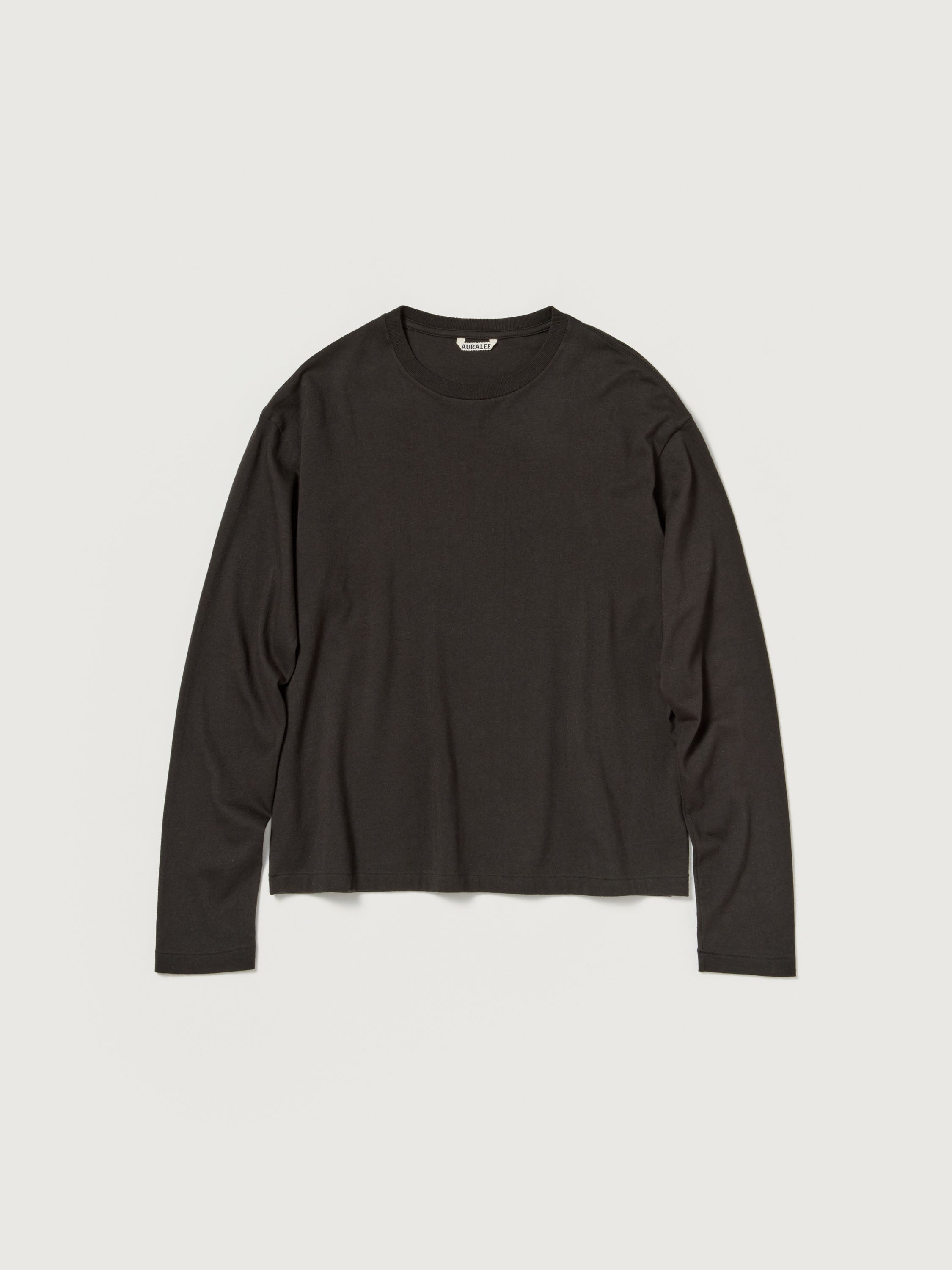 BRUSHED ORGANIC COTTON JERSEY L/S TEE