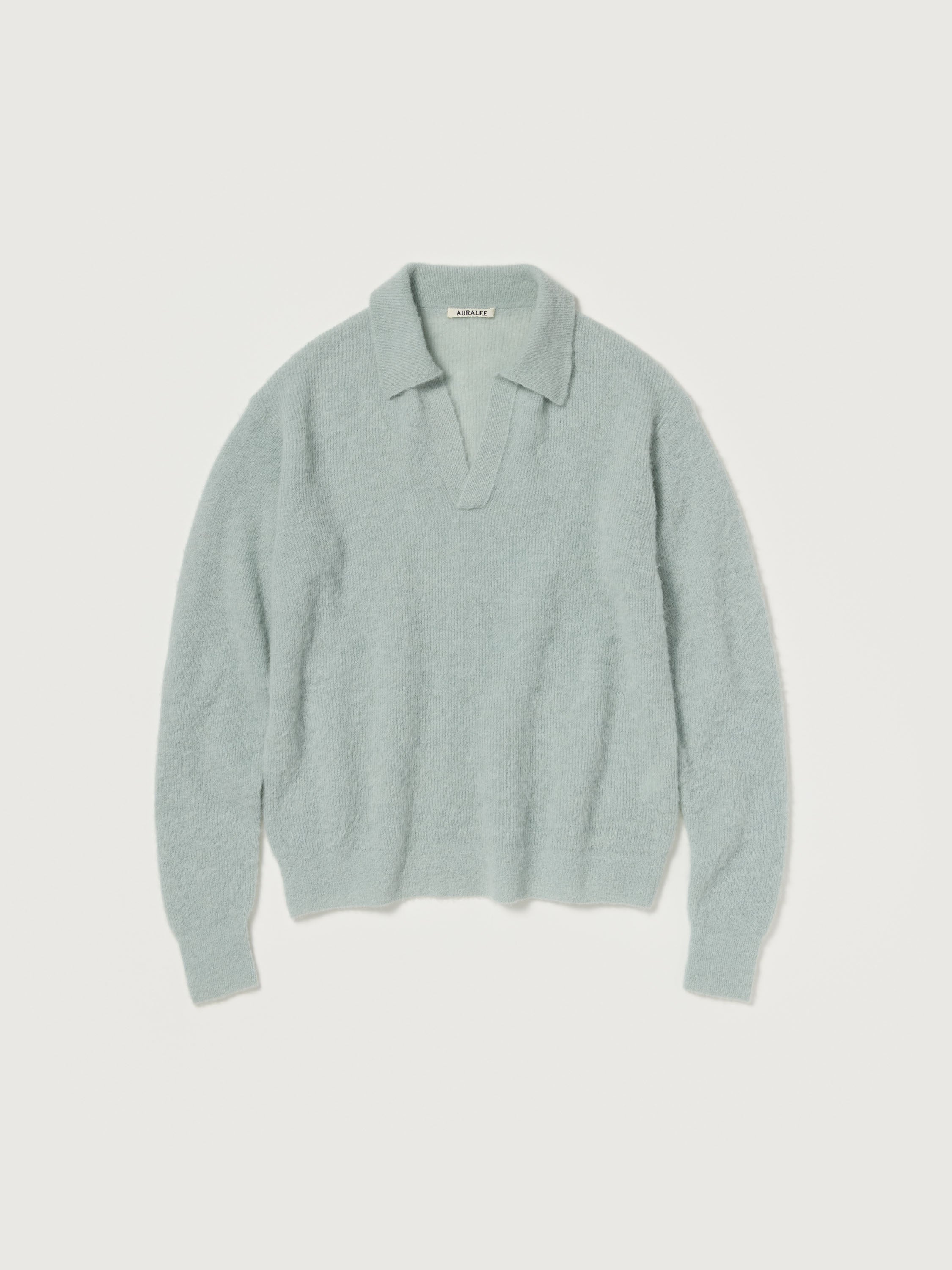 BABY SURI ALPACA SHEER KNIT SKIPPER POLO