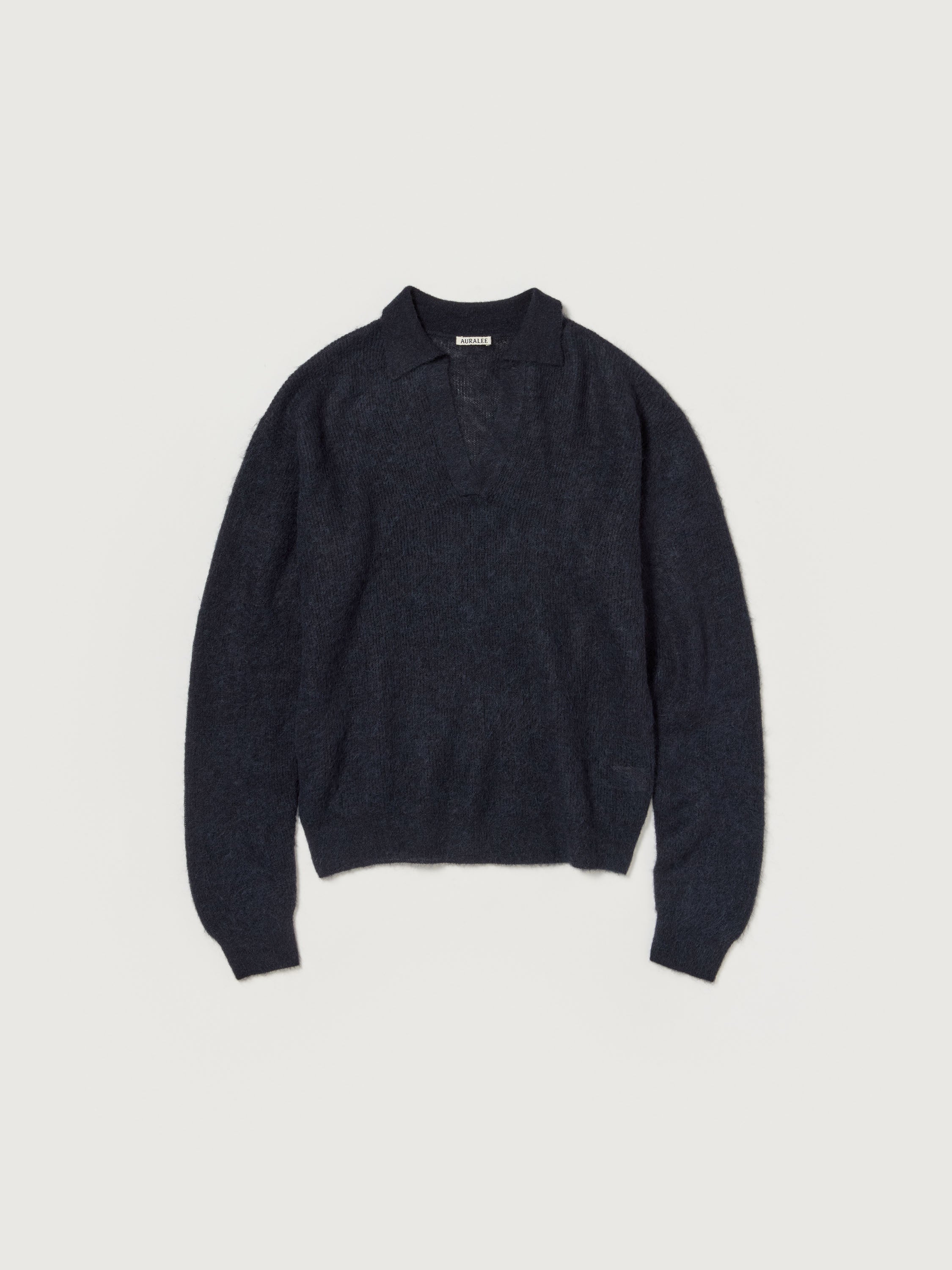 BABY SURI ALPACA SHEER KNIT SKIPPER POLO