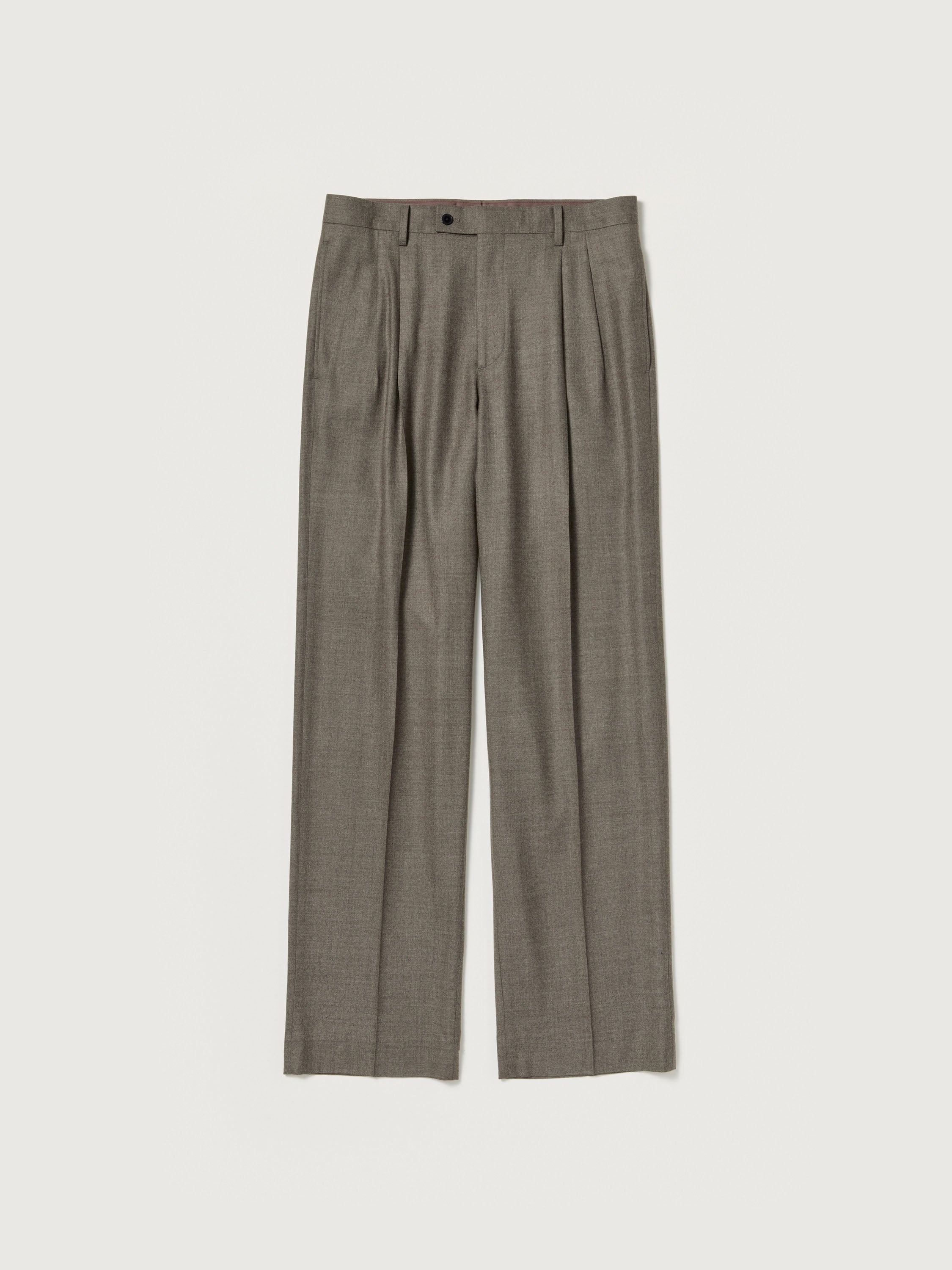 SUPER LIGHT WOOL TWO-TUCK SLACKS