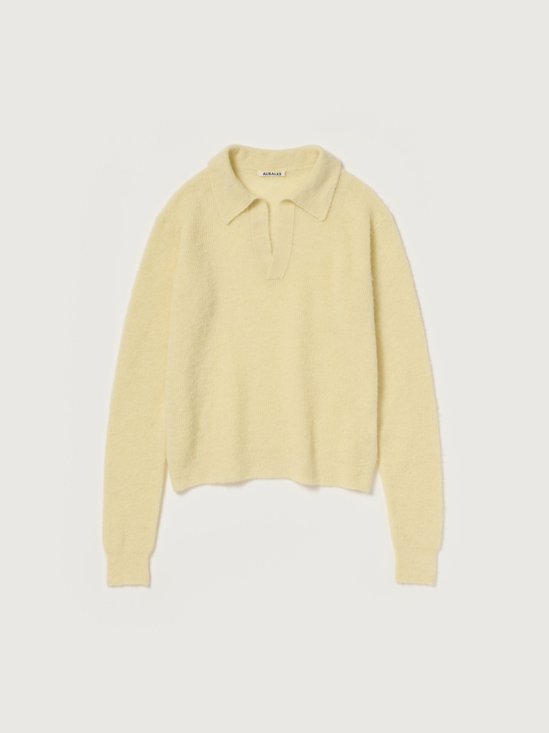 BABY SURI ALPACA SHEER KNIT SKIPPER POLO