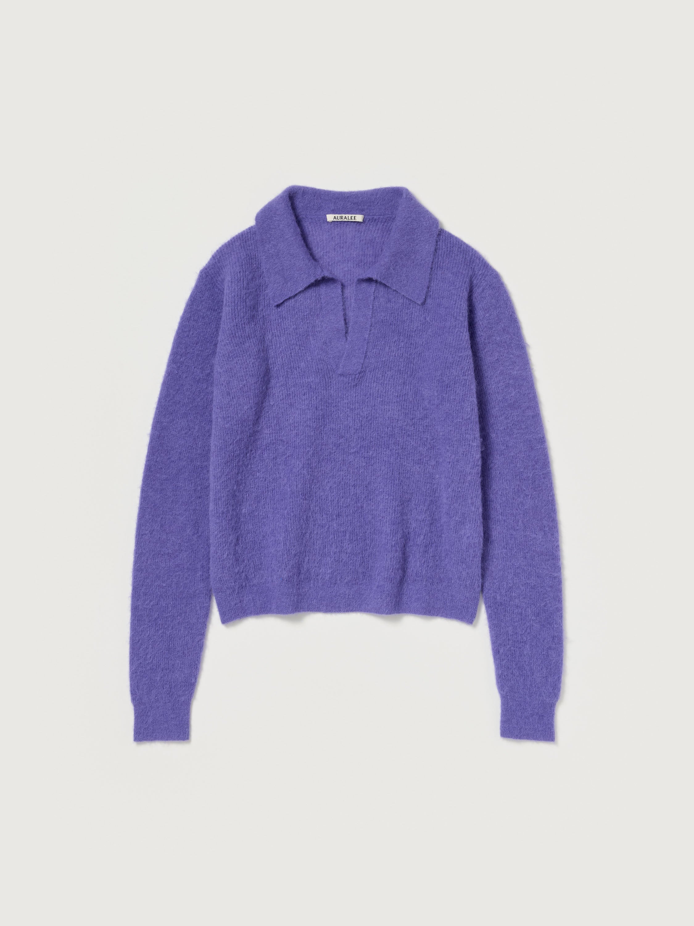 BABY SURI ALPACA SHEER KNIT SKIPPER POLO