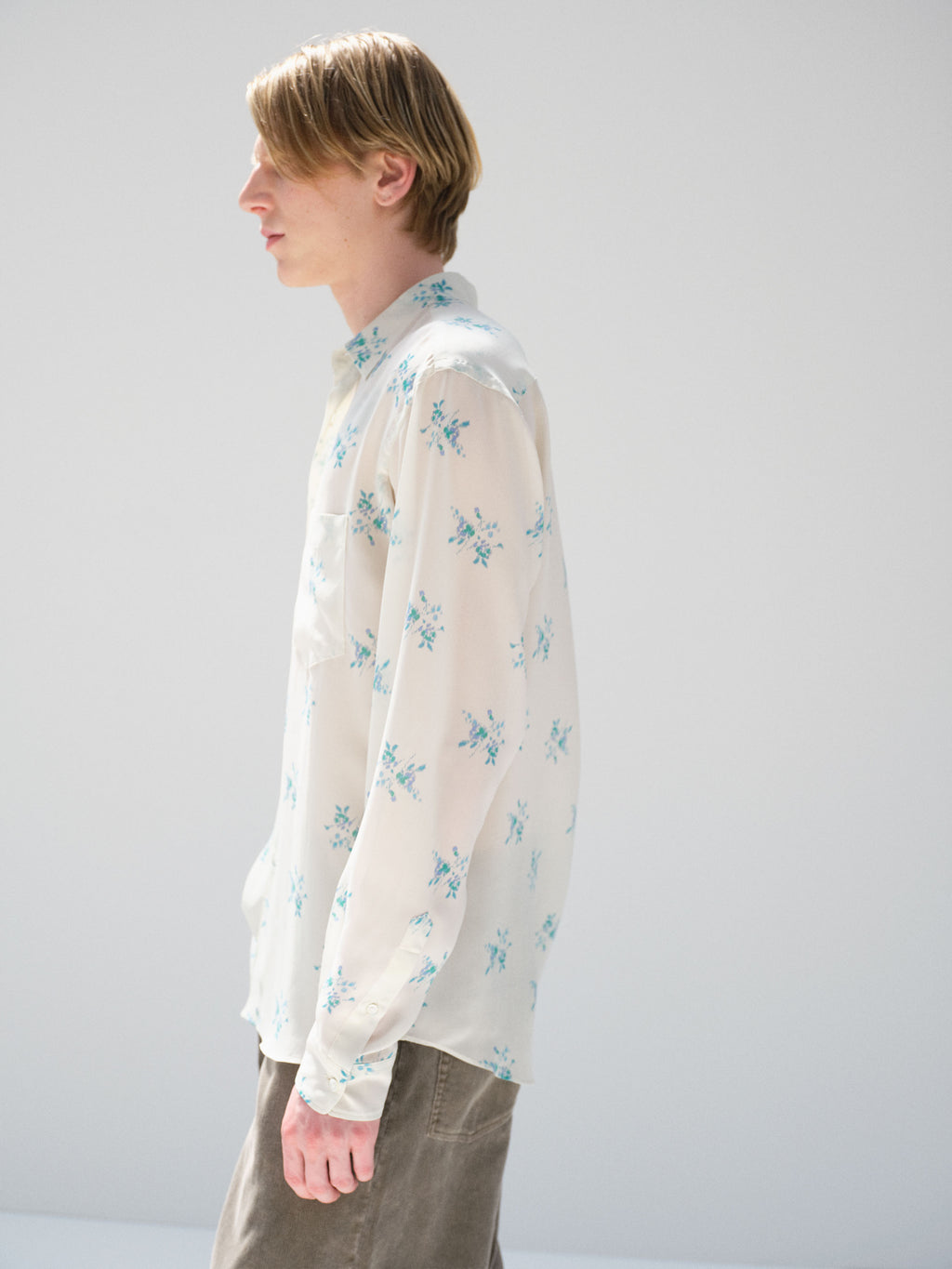 PRINTED AIRY SILK GEORGETTE SHIRT