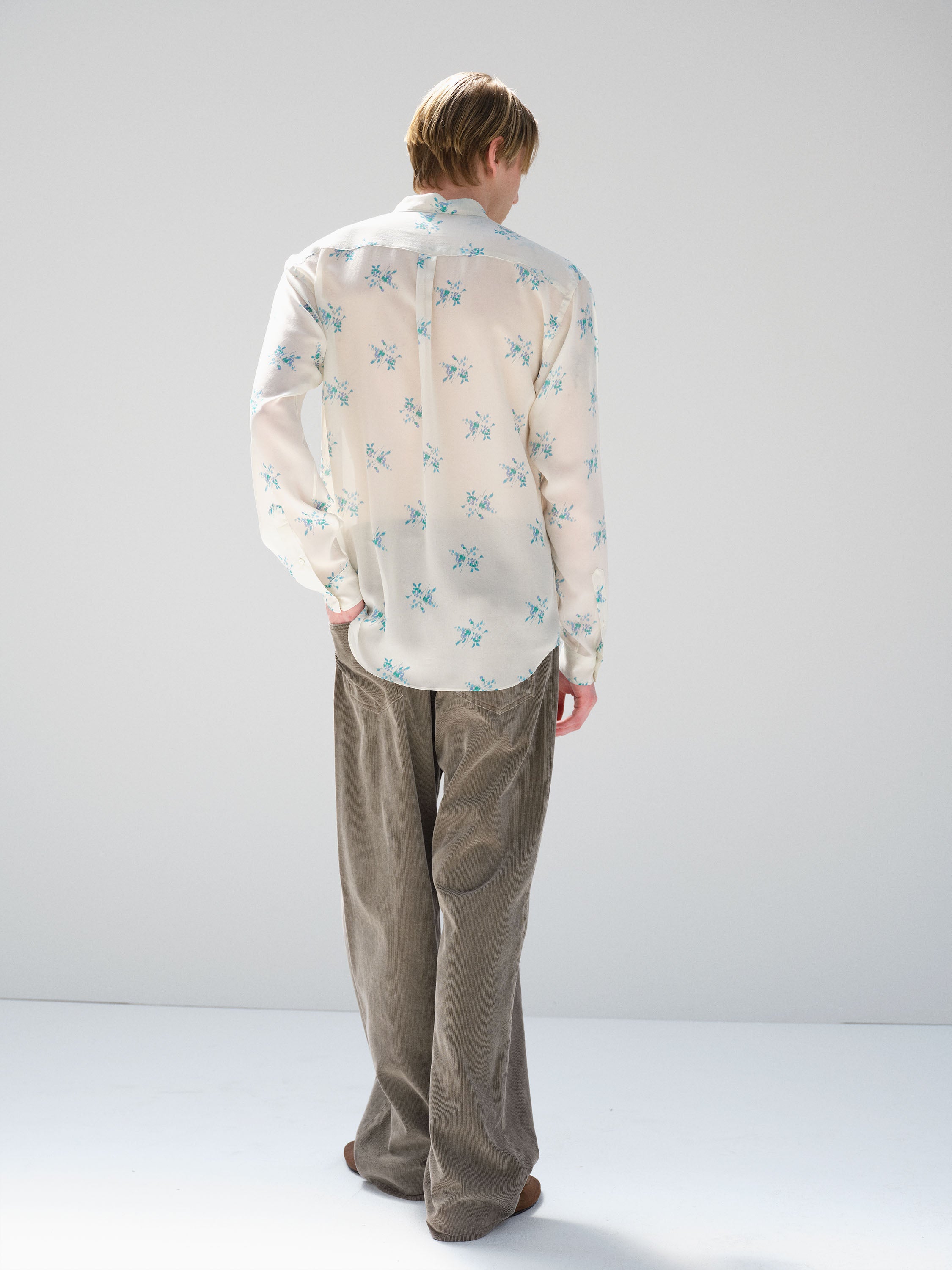 PRINTED AIRY SILK GEORGETTE SHIRT