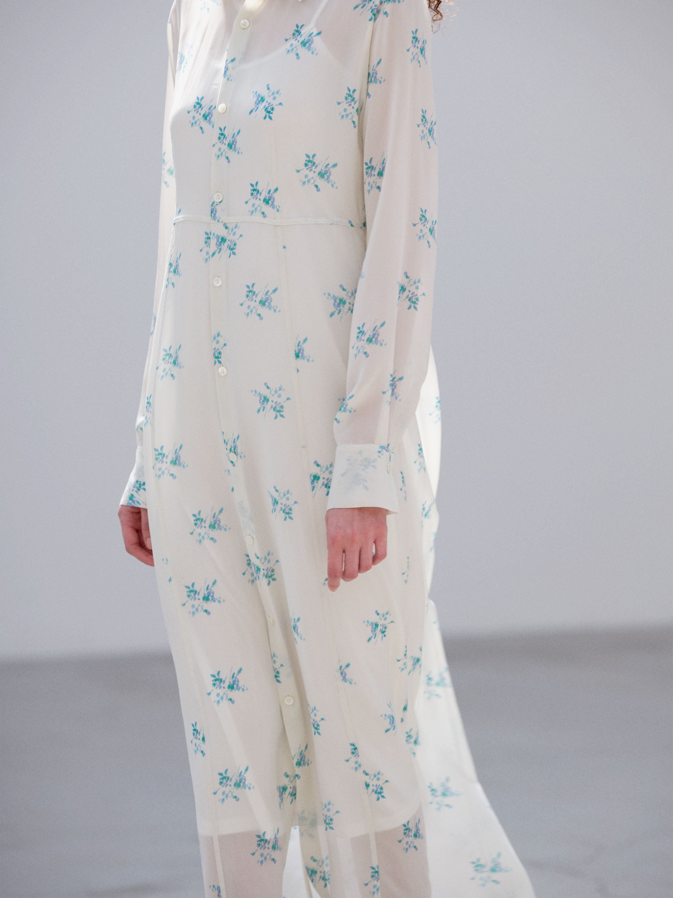 PRINTED AIRY SILK GEORGETTE DRESS