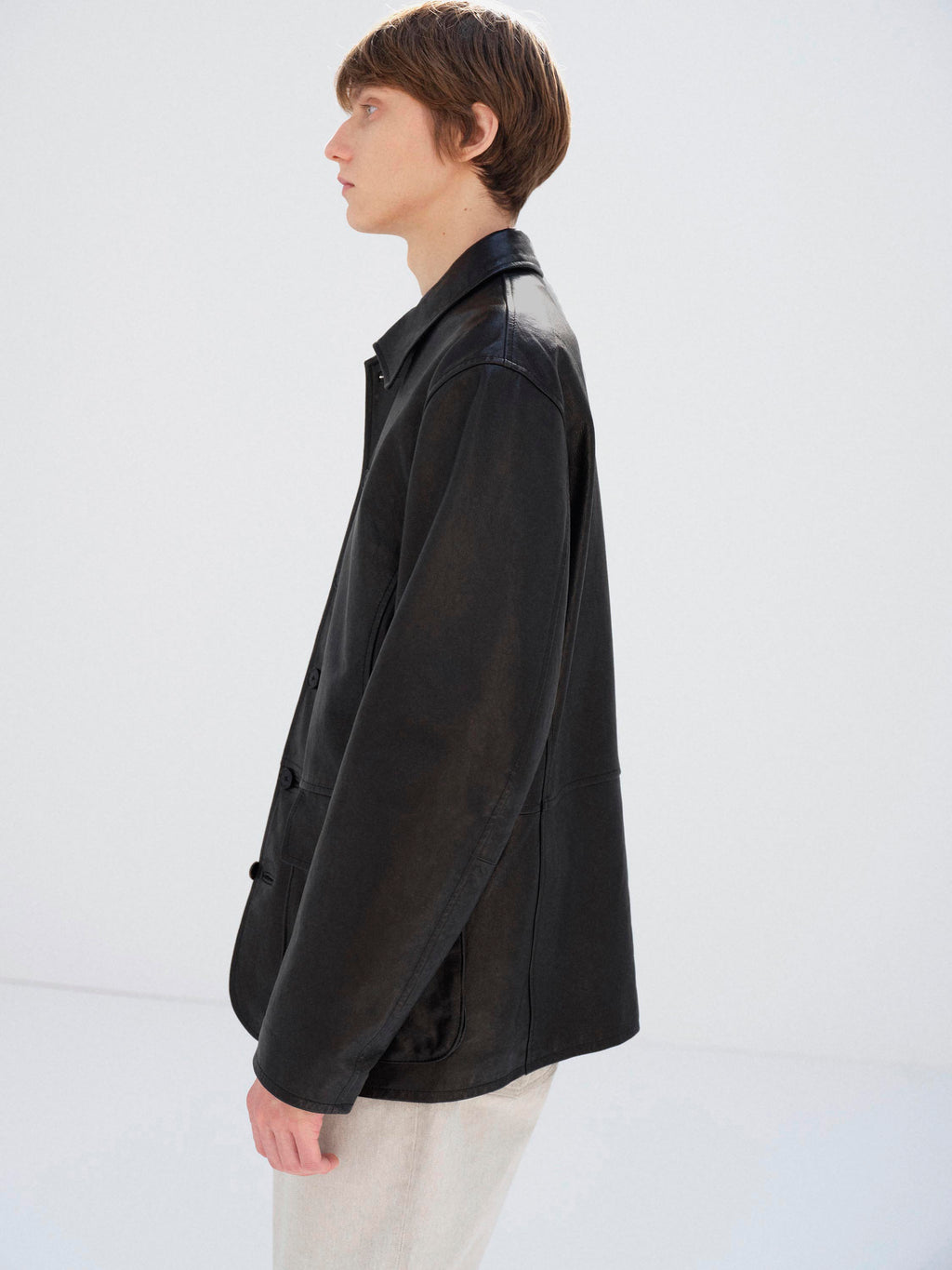 TEXTURED LAMB LEATHER BLOUSON