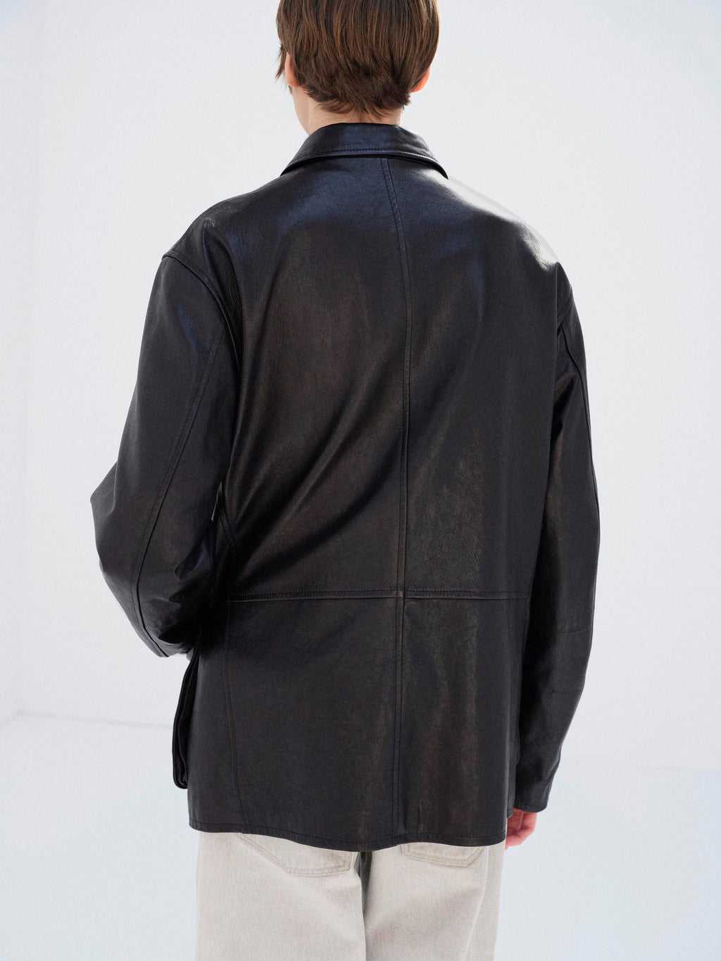 TEXTURED LAMB LEATHER BLOUSON