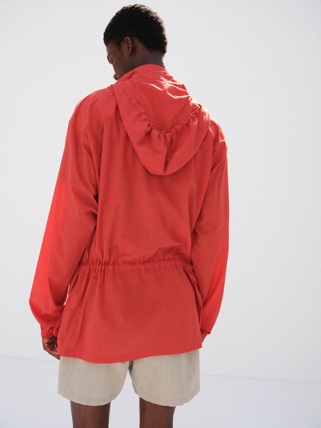 SUPER FINE COTTON LAWN HOODED BLOUSON