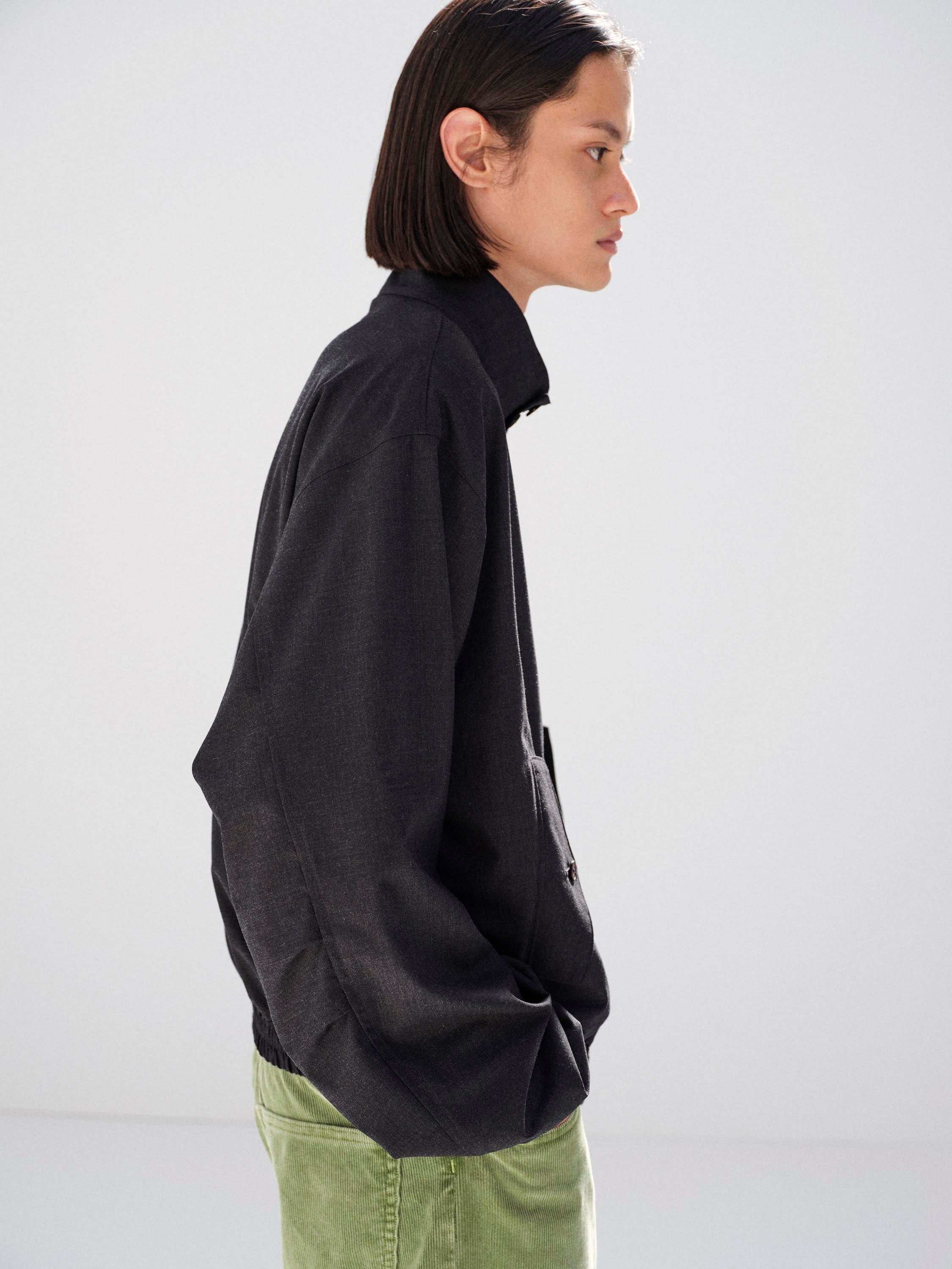 ULTRA FINE TROPICAL WOOL ZIP BLOUSON