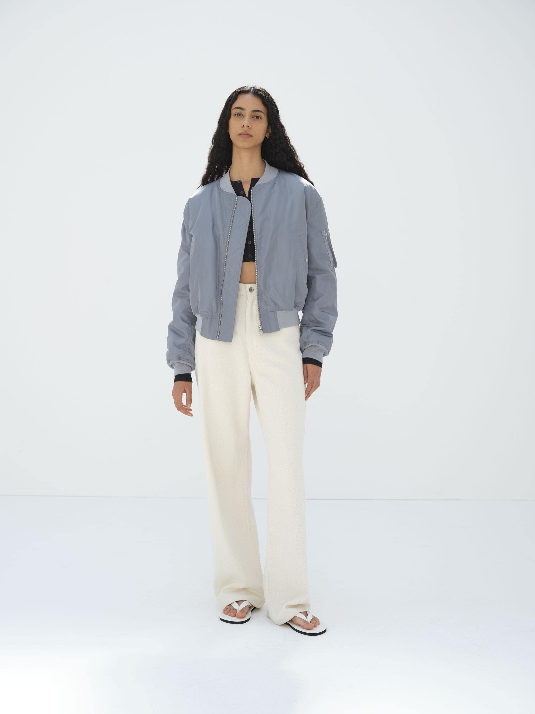 HIGH DENSITY SILK TWILL FLIGHT BLOUSON