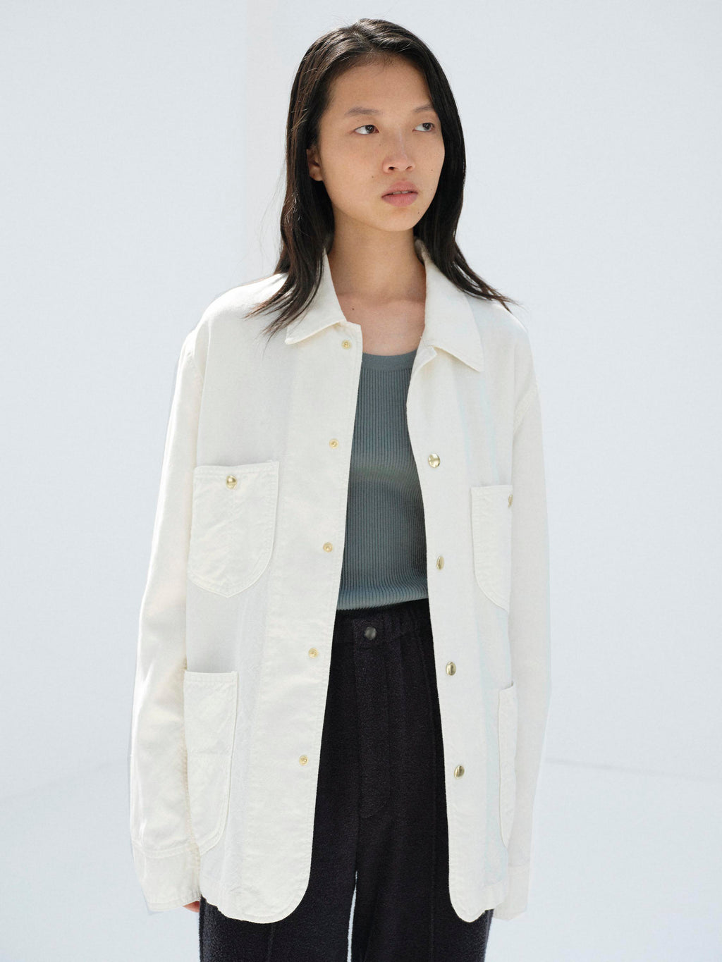 WOOL COTTON LINEN OX WORK JACKET