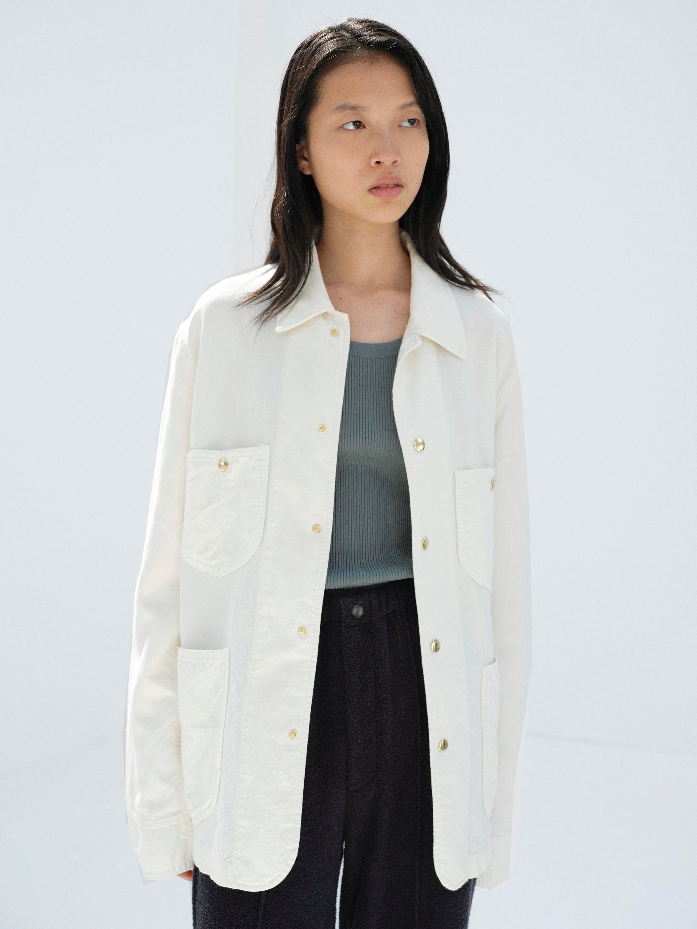 WOOL COTTON LINEN OX WORK JACKET