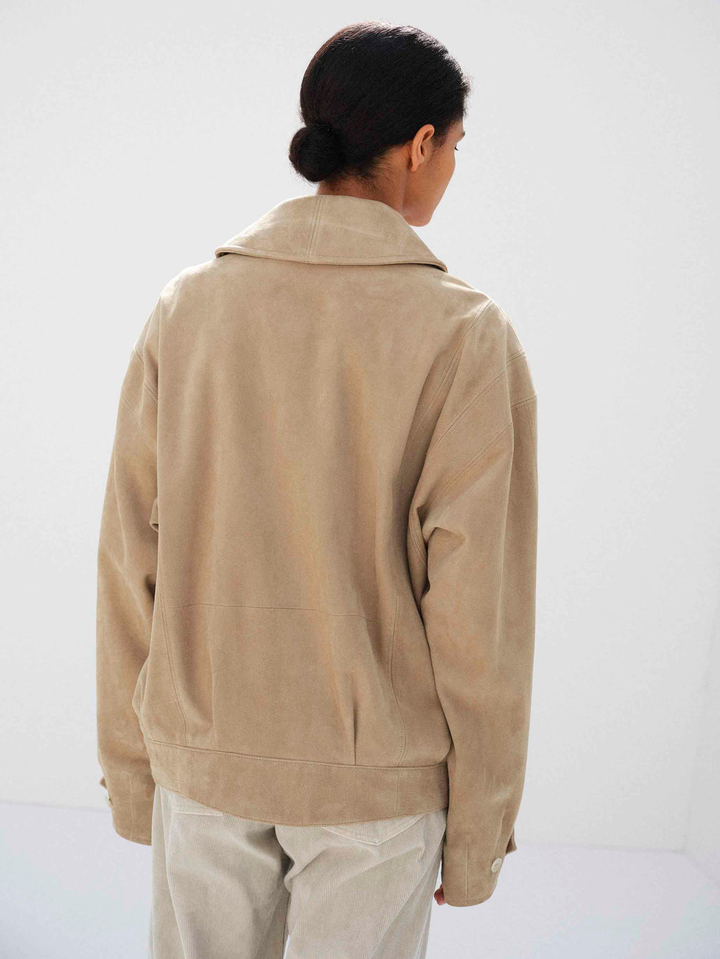 SILKY GRAIN SUEDE BLOUSON
