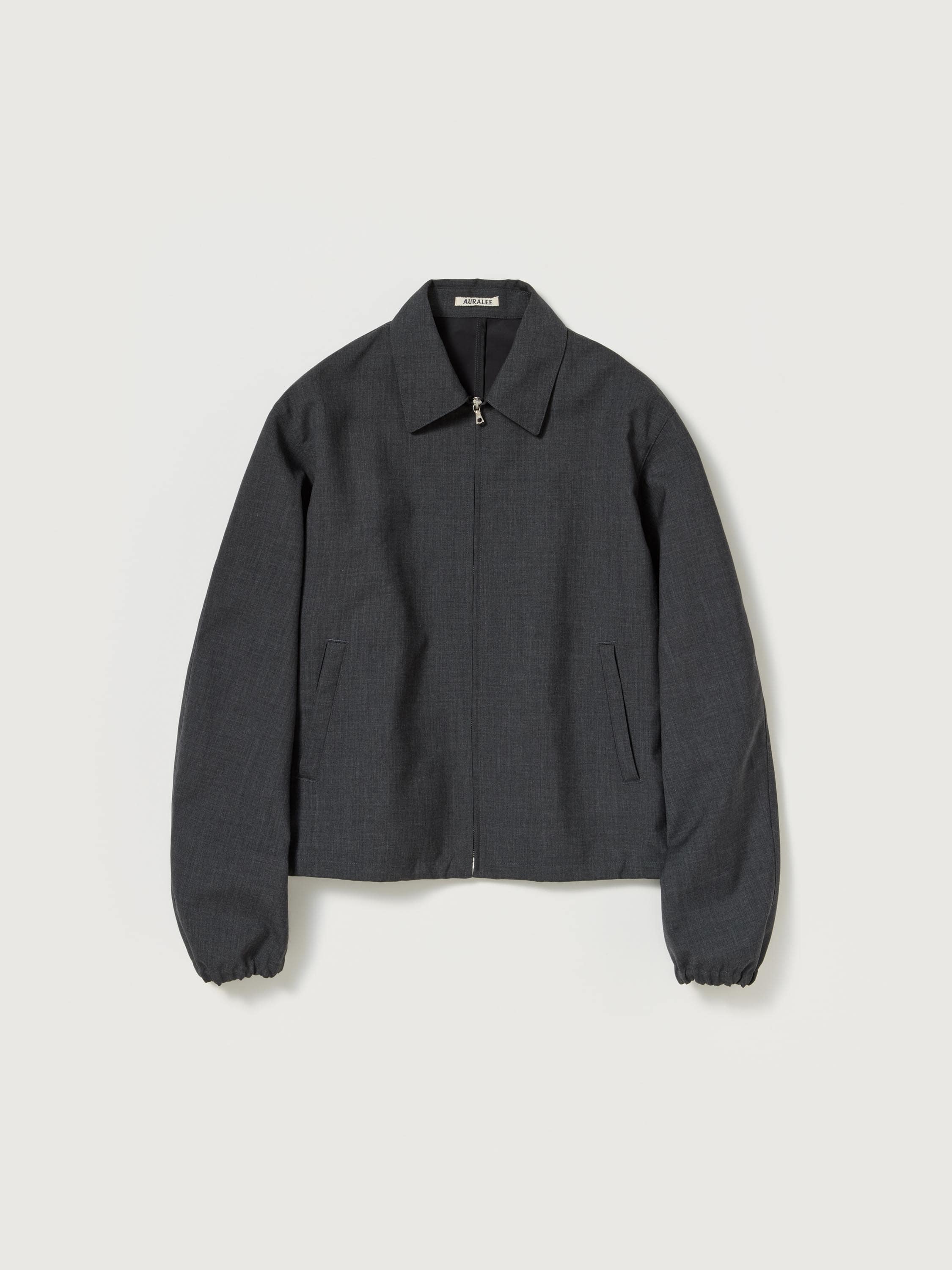 BONDED TROPICAL WOOL ZIP BLOUSON