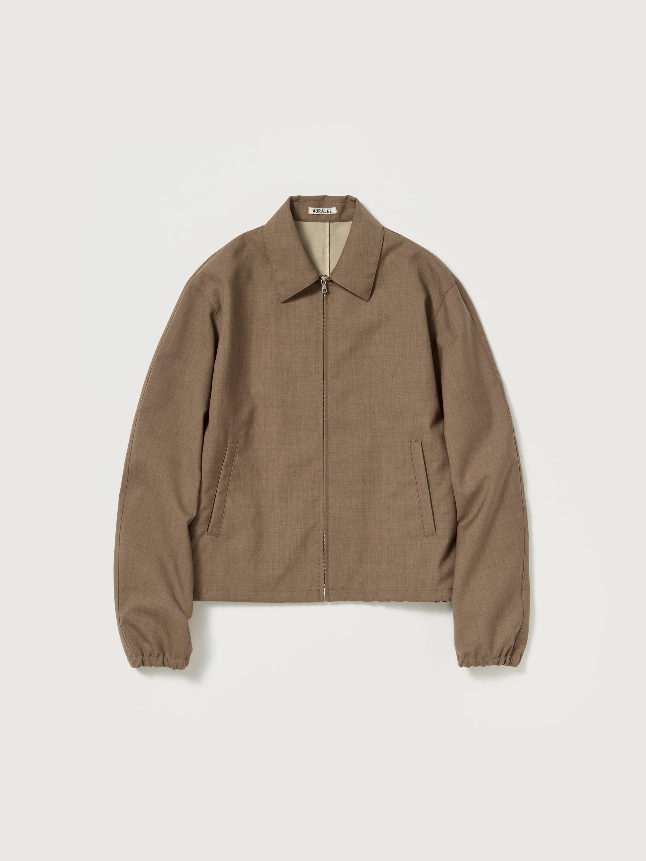 BONDED TROPICAL WOOL ZIP BLOUSON
