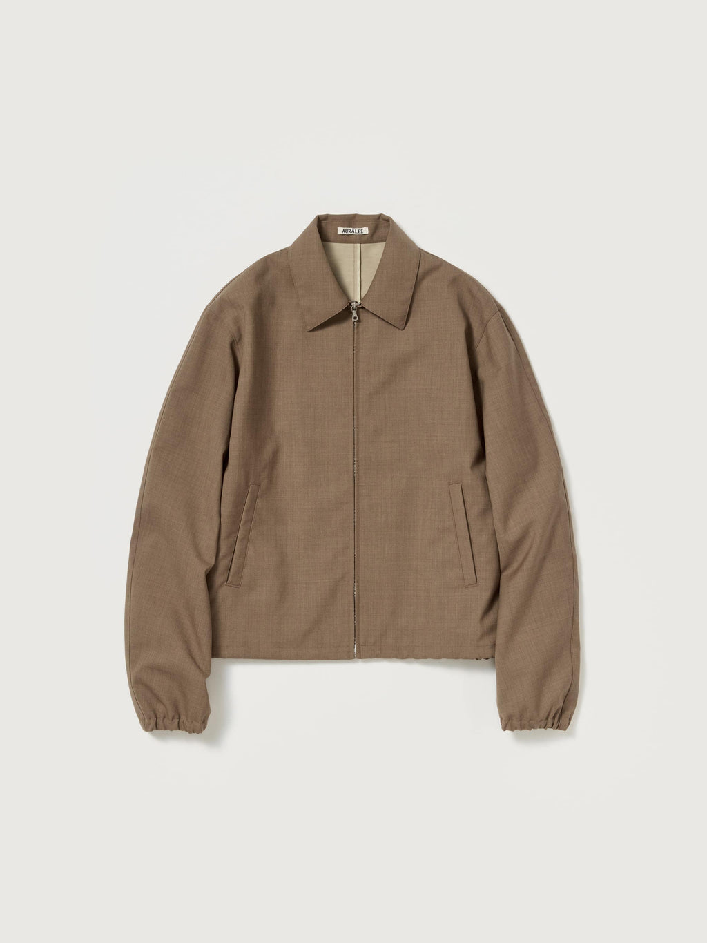 BONDED TROPICAL WOOL ZIP BLOUSON