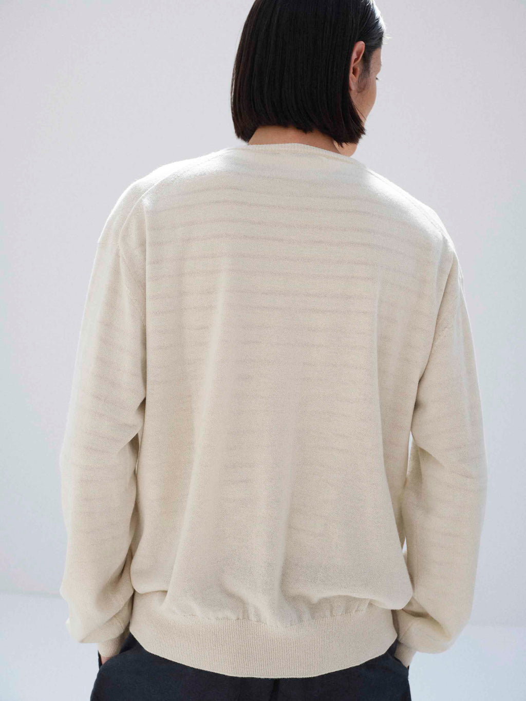 CASHMERE HARD TWIST KNIT CARDIGAN
