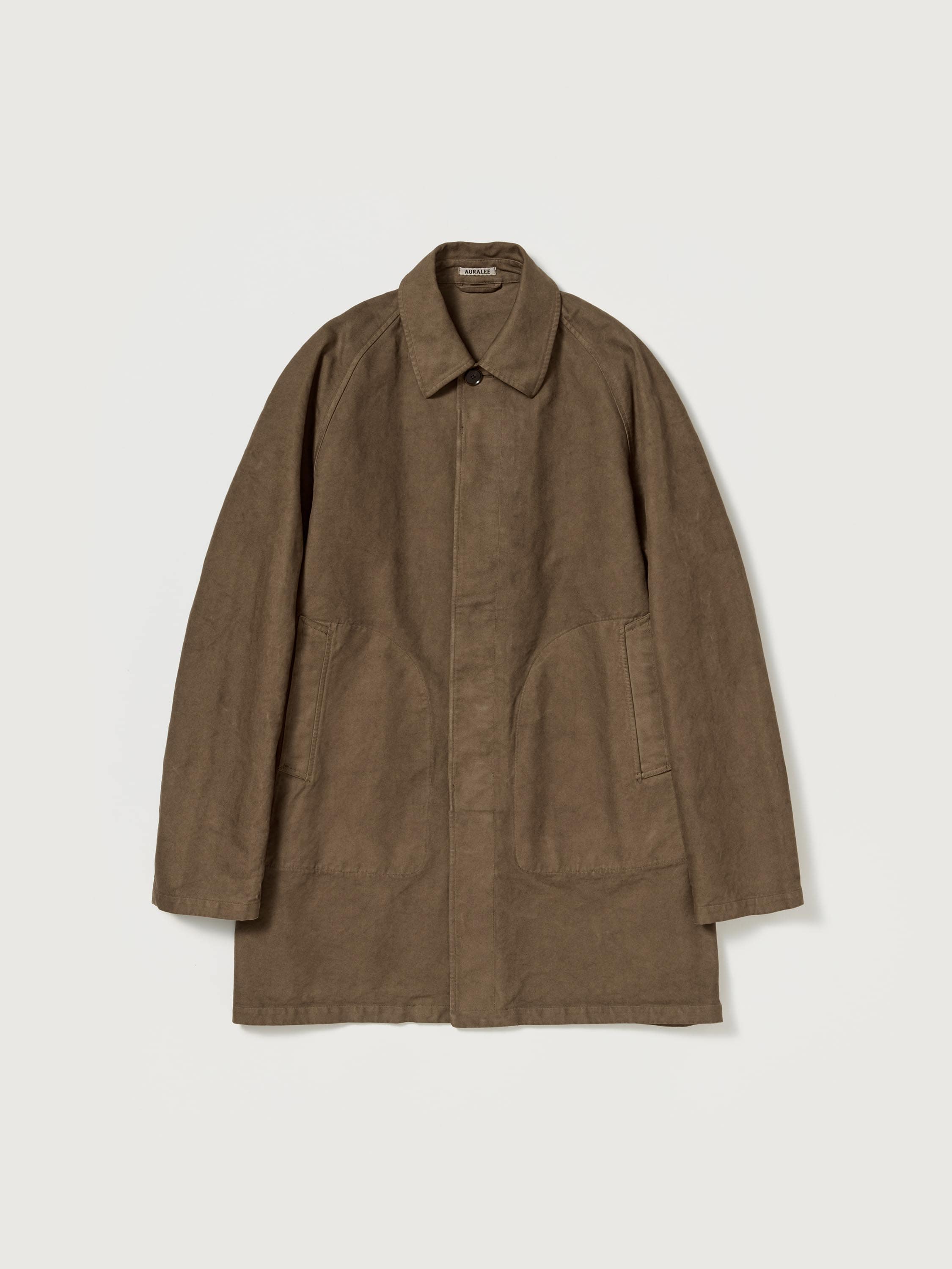 GARMENT-DYED ORGANIC COTTON HEAVY TWILL SHORT COAT
