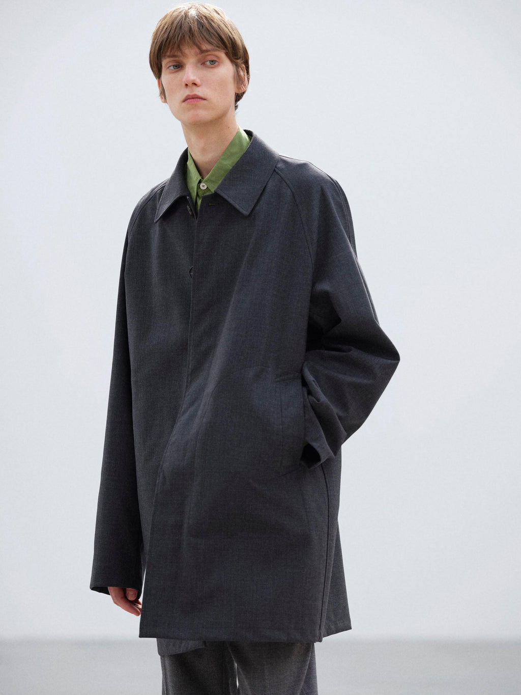 BONDED TROPICAL WOOL SHORT COAT