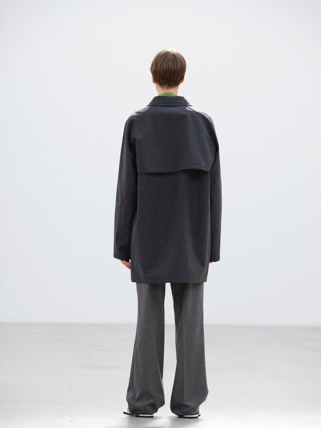 BONDED TROPICAL WOOL SHORT COAT