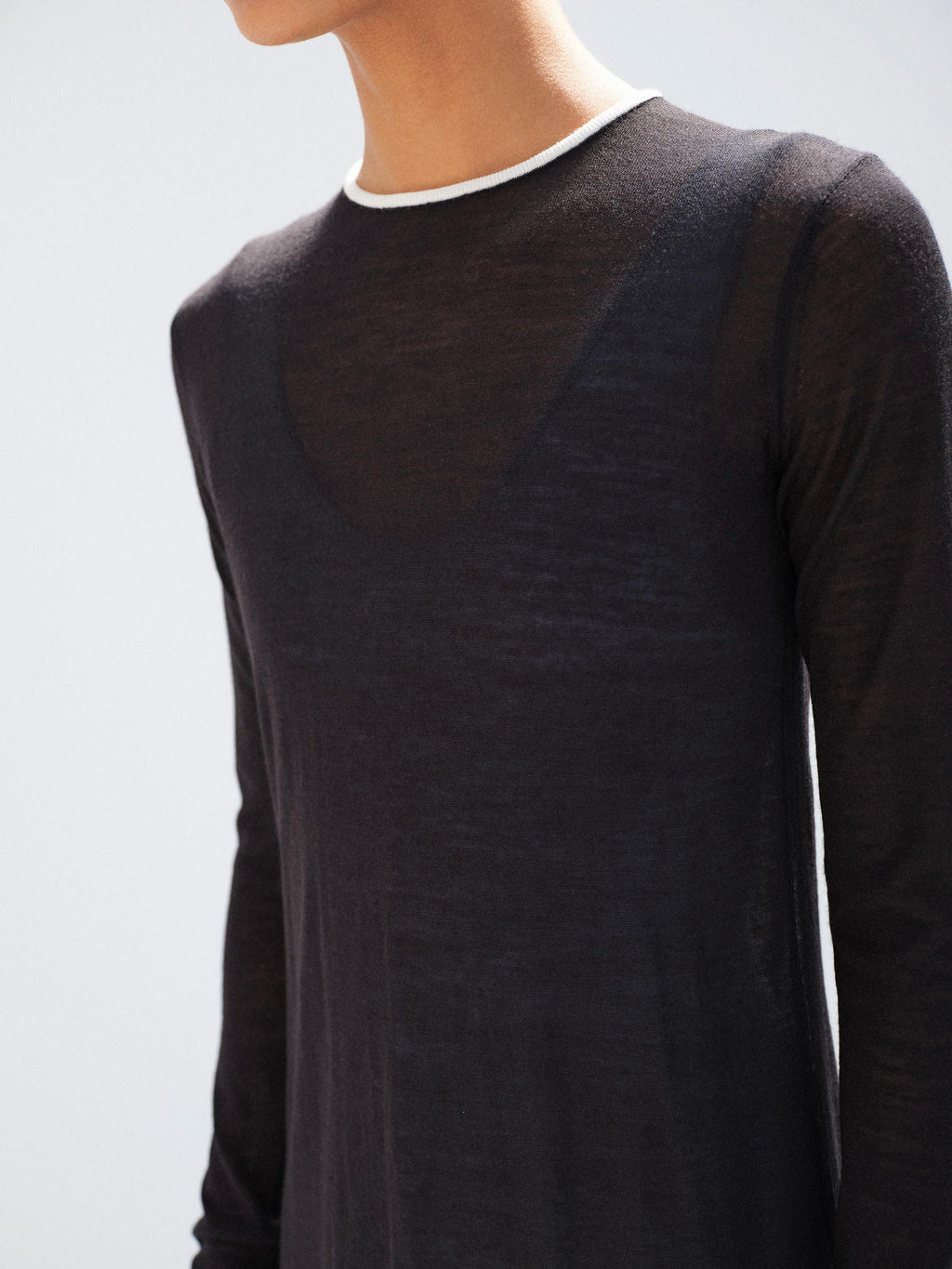 HARD TWIST HIGH GAUGE WOOL SILK KNIT DRESS