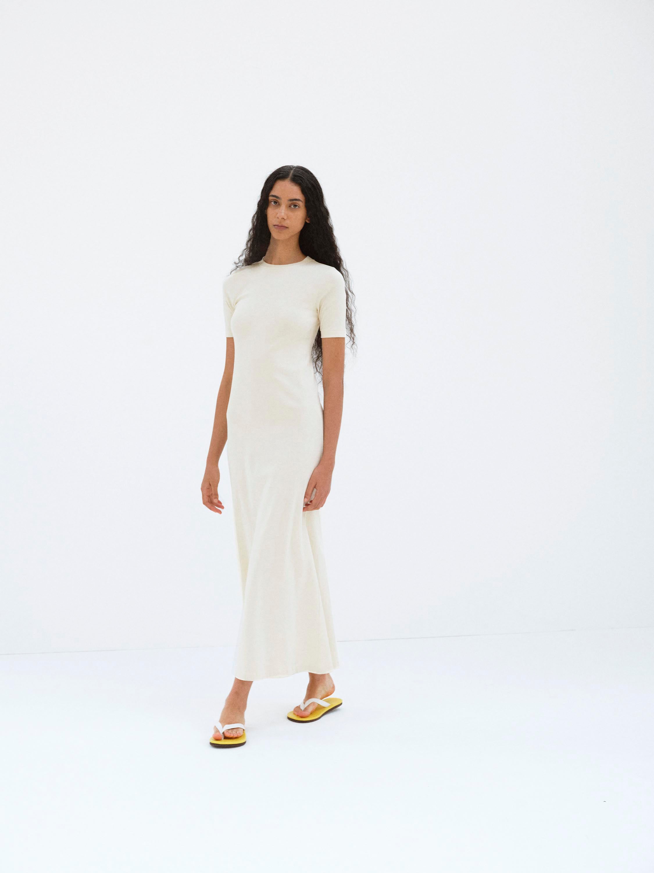 ORGANIC COTTON FINE RIB DRESS