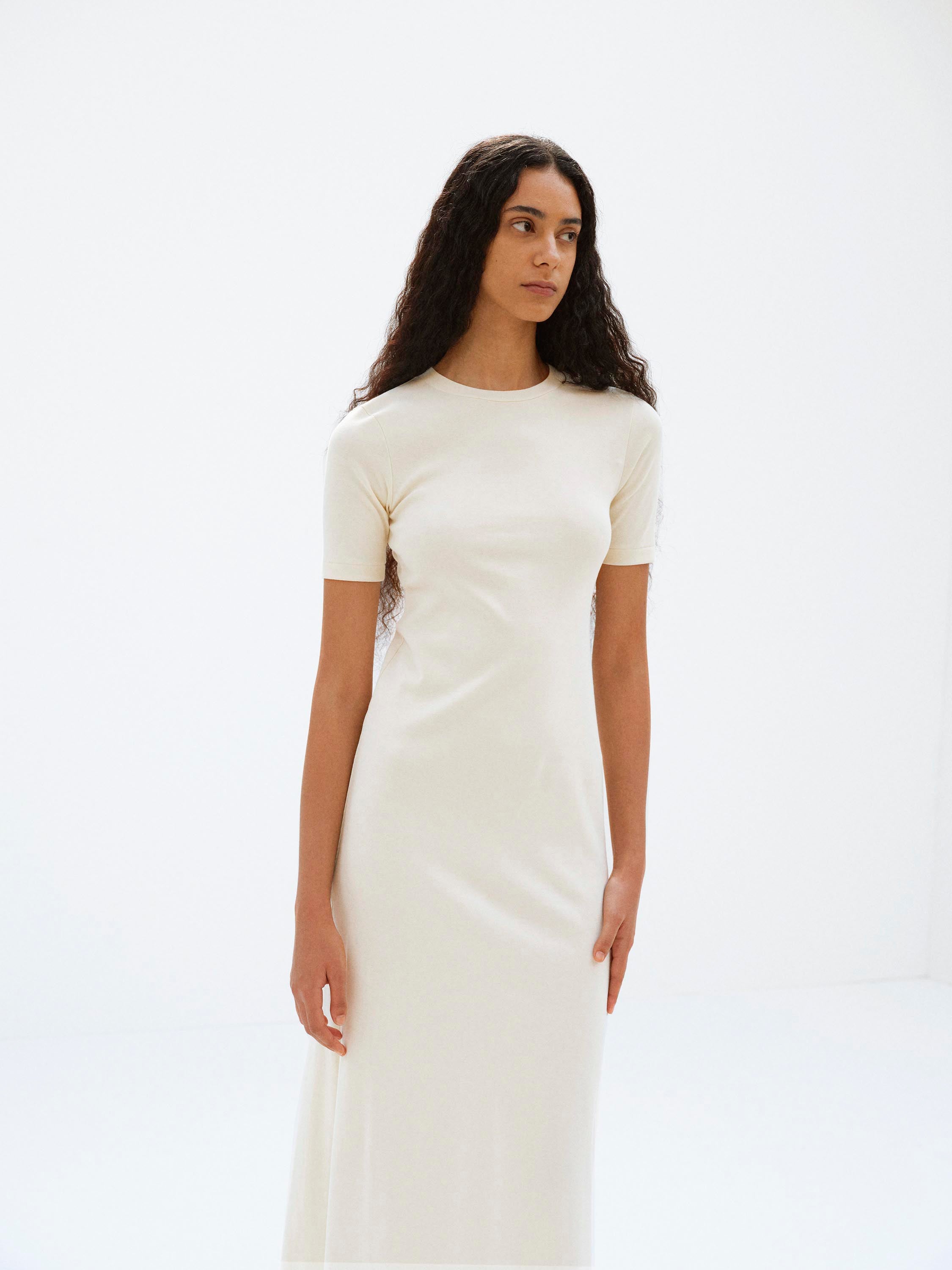ORGANIC COTTON FINE RIB DRESS