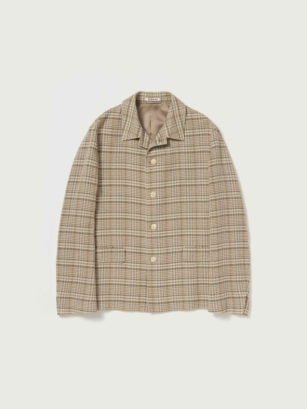 SILK LINEN NEP CHECK JACKET