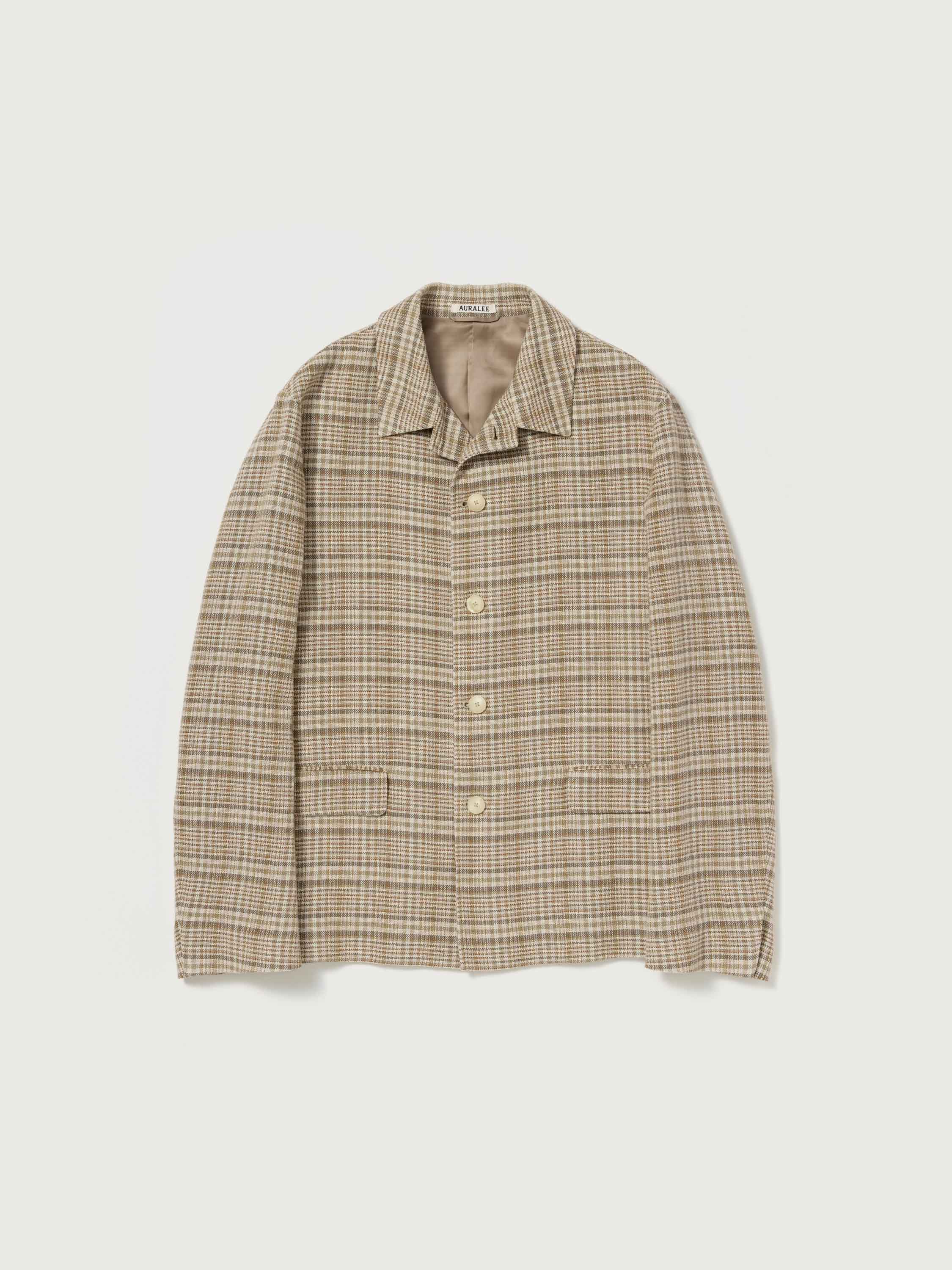 SILK LINEN NEP CHECK JACKET