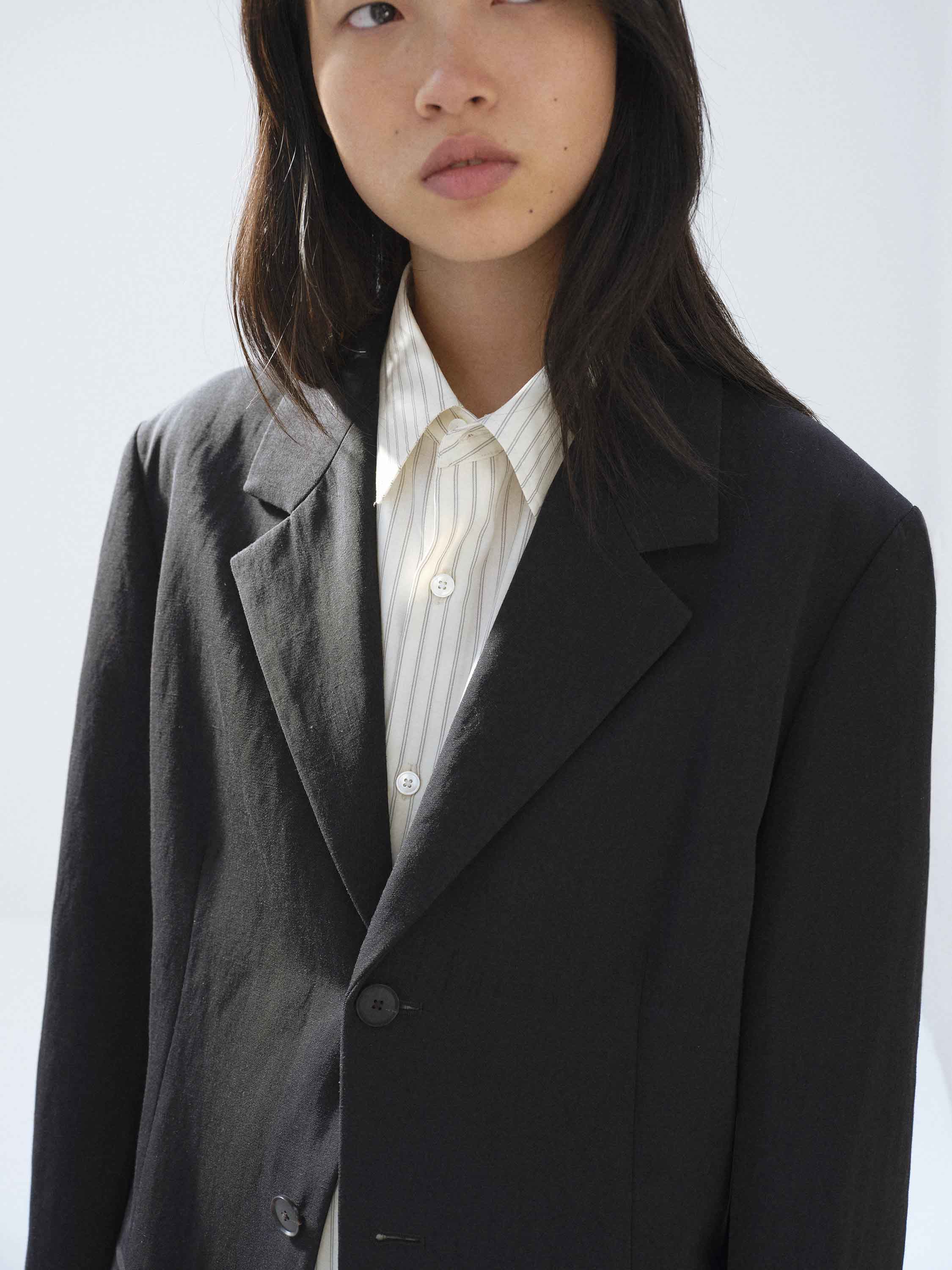 HIGH-TWIST WOOL LINEN TWILL JACKET