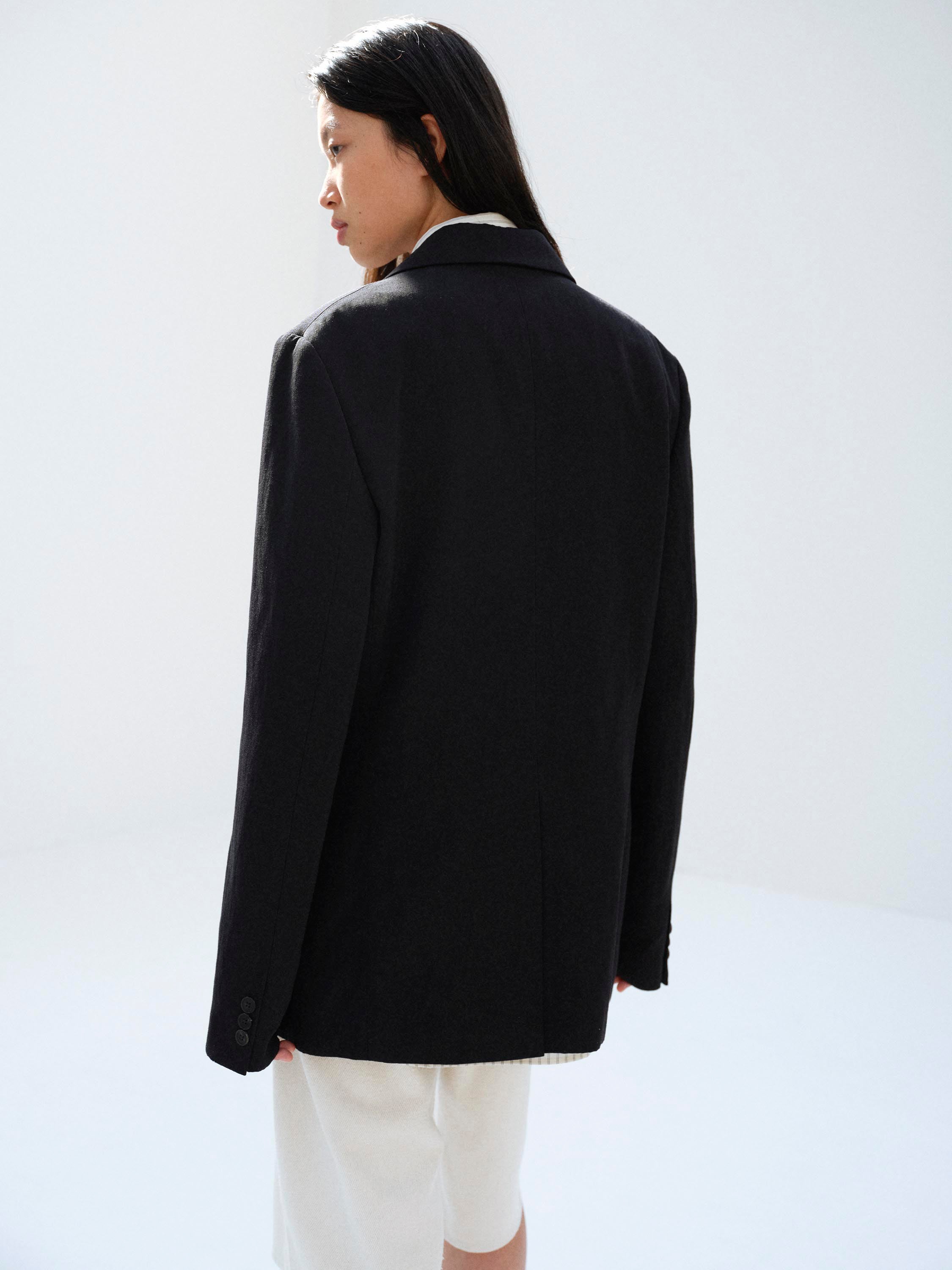 HIGH-TWIST WOOL LINEN TWILL JACKET