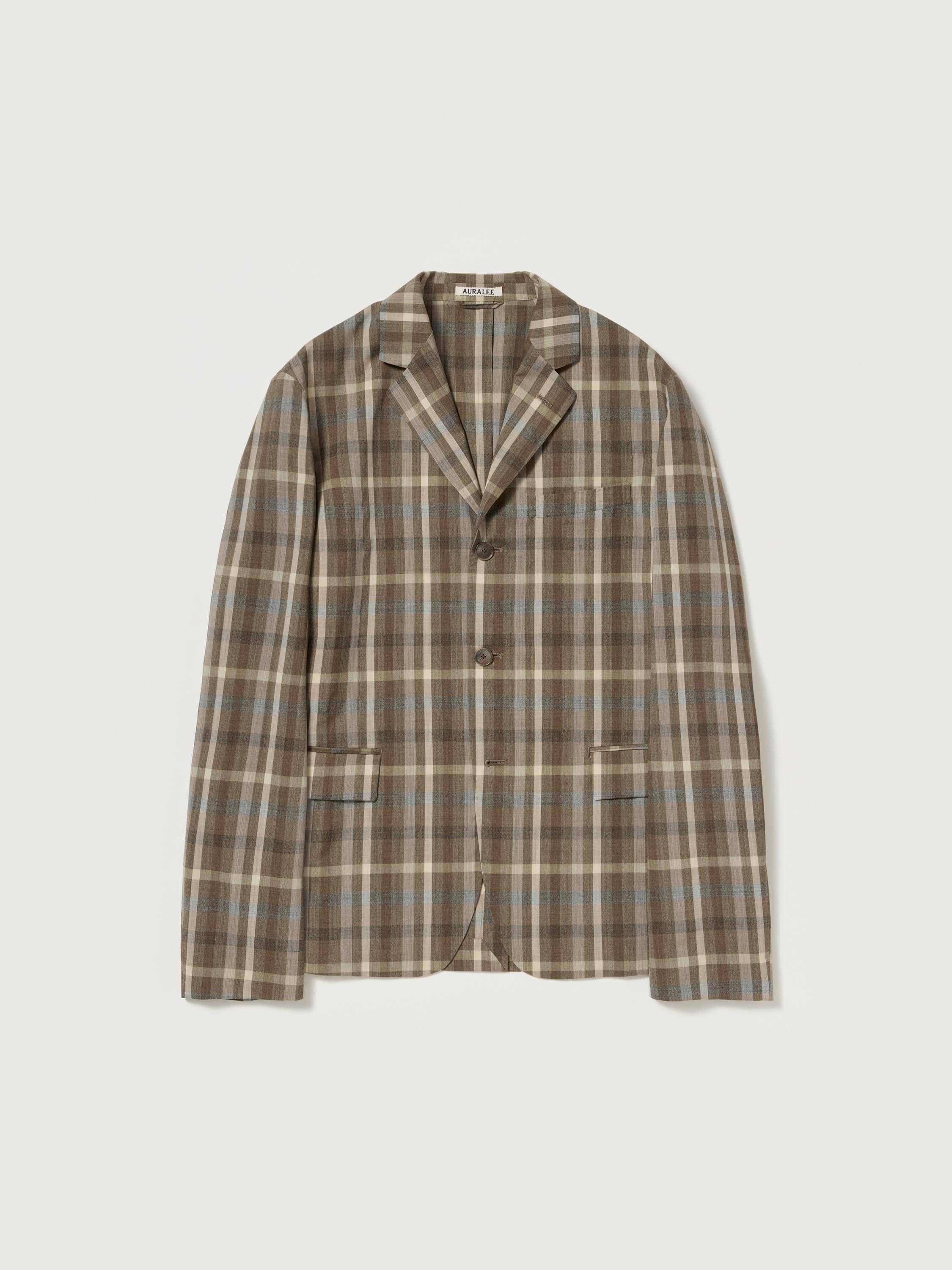 SUPER FINE TROPICAL WOOL CHECK JACKET