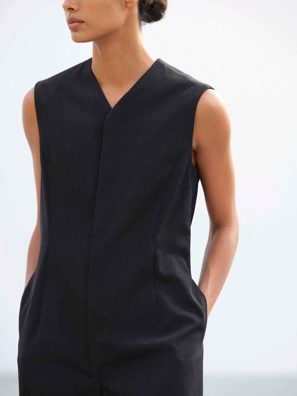 LIGHT WOOL MAX GABARDINE JUMPSUIT