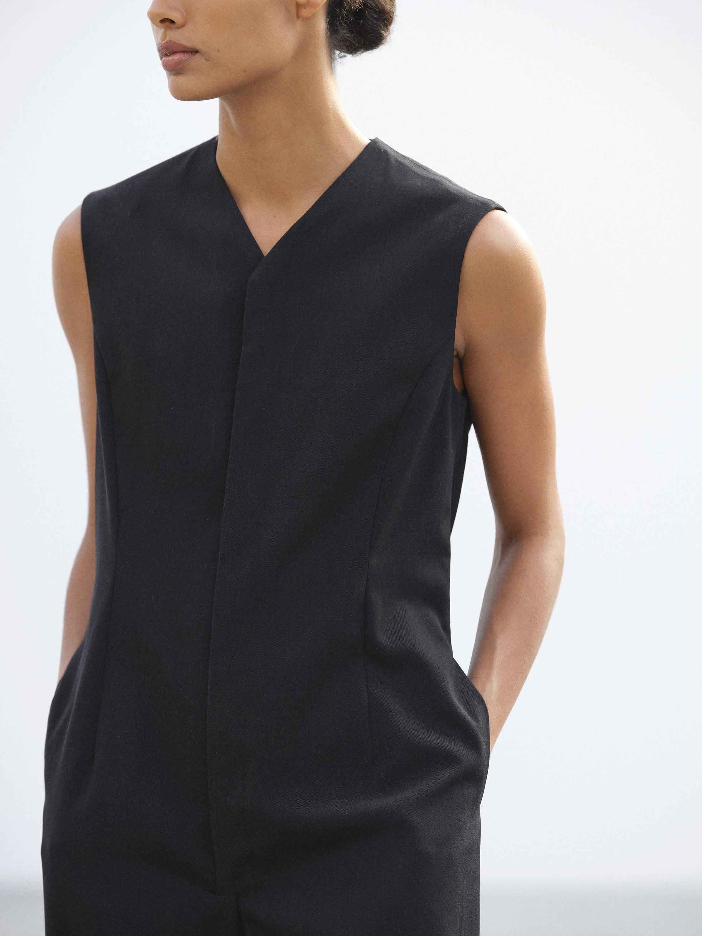 LIGHT WOOL MAX GABARDINE JUMPSUIT