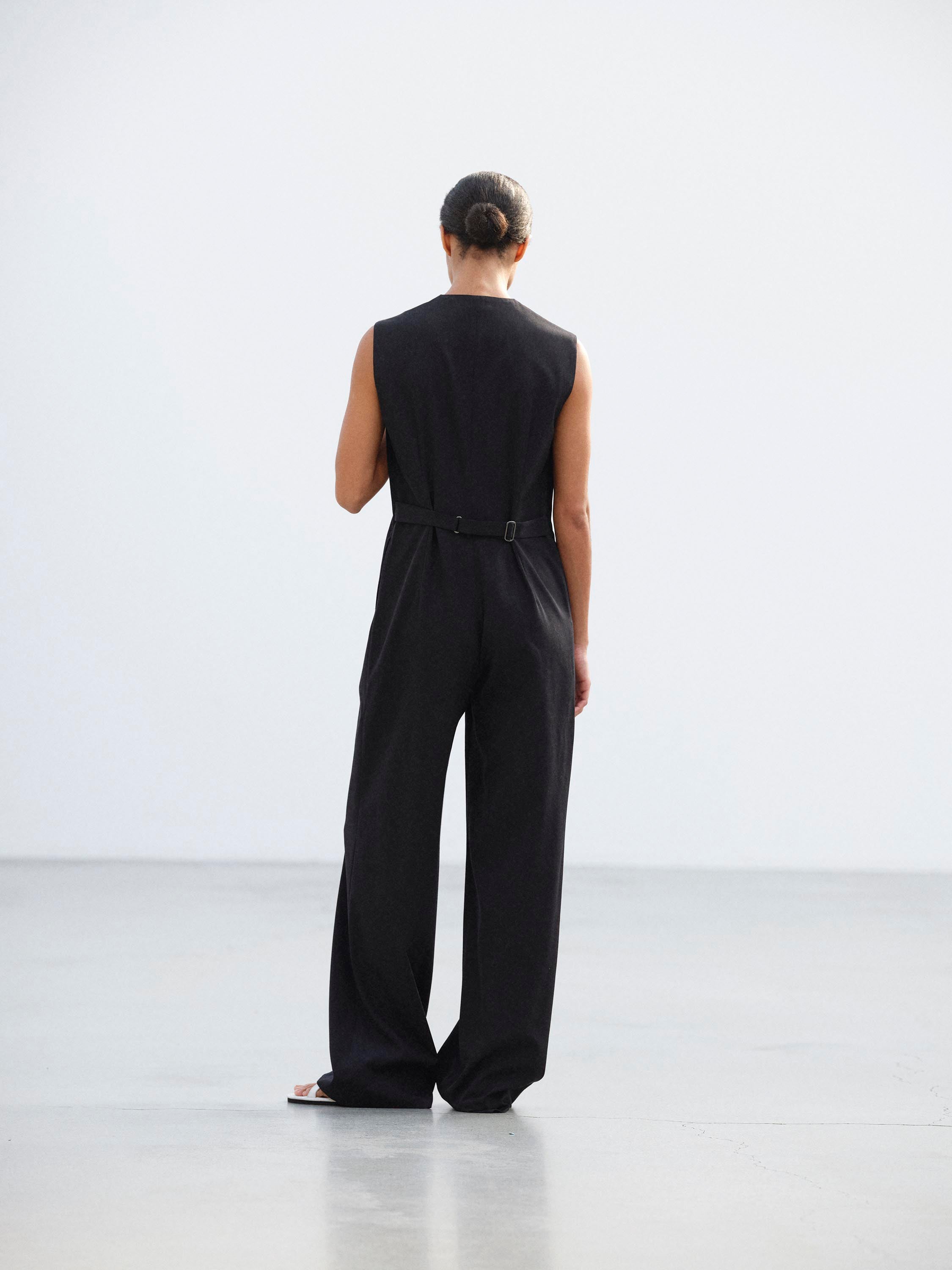LIGHT WOOL MAX GABARDINE JUMPSUIT