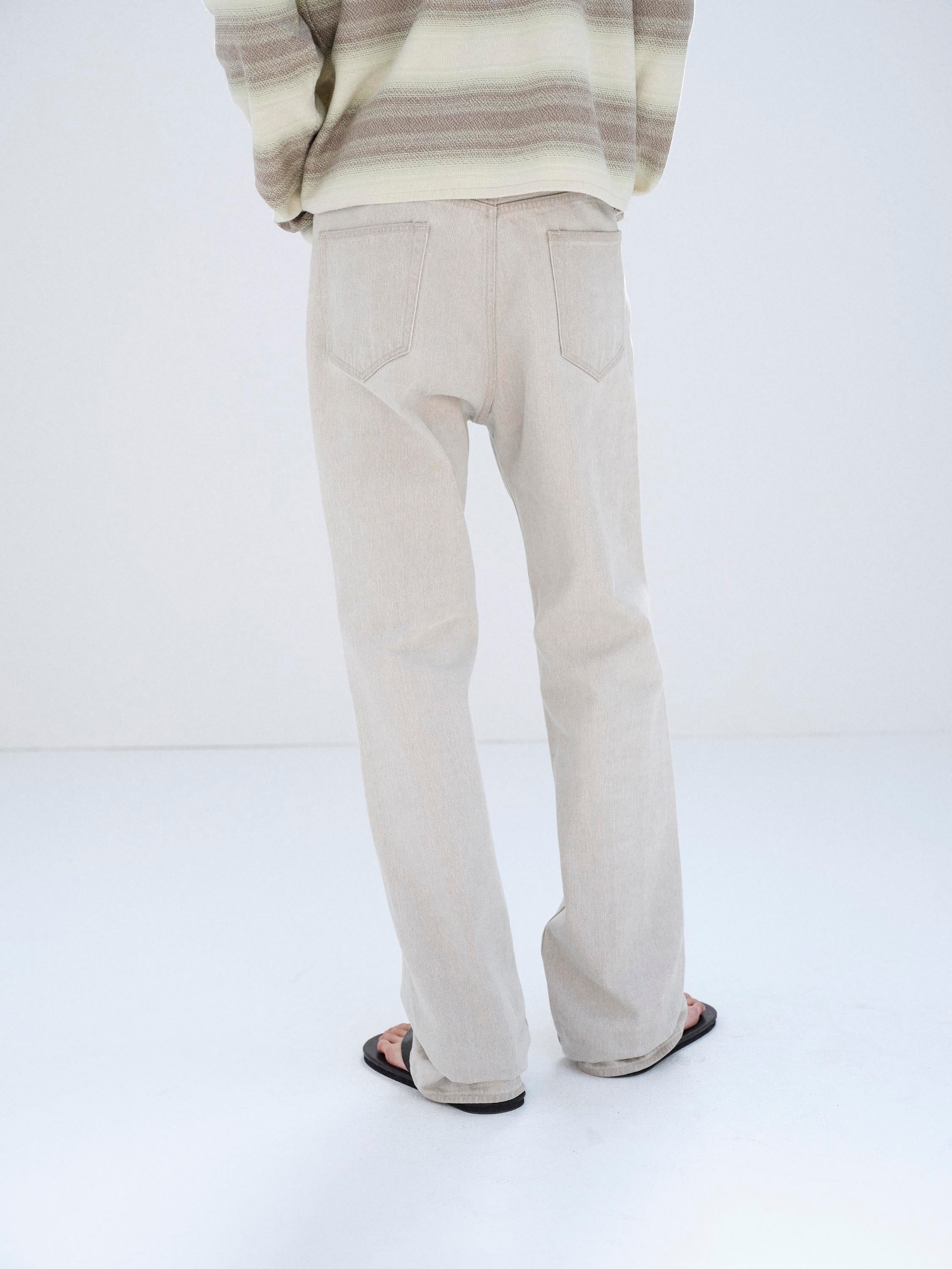 FADED HARD TWIST BROWN DENIM 5P PANTS