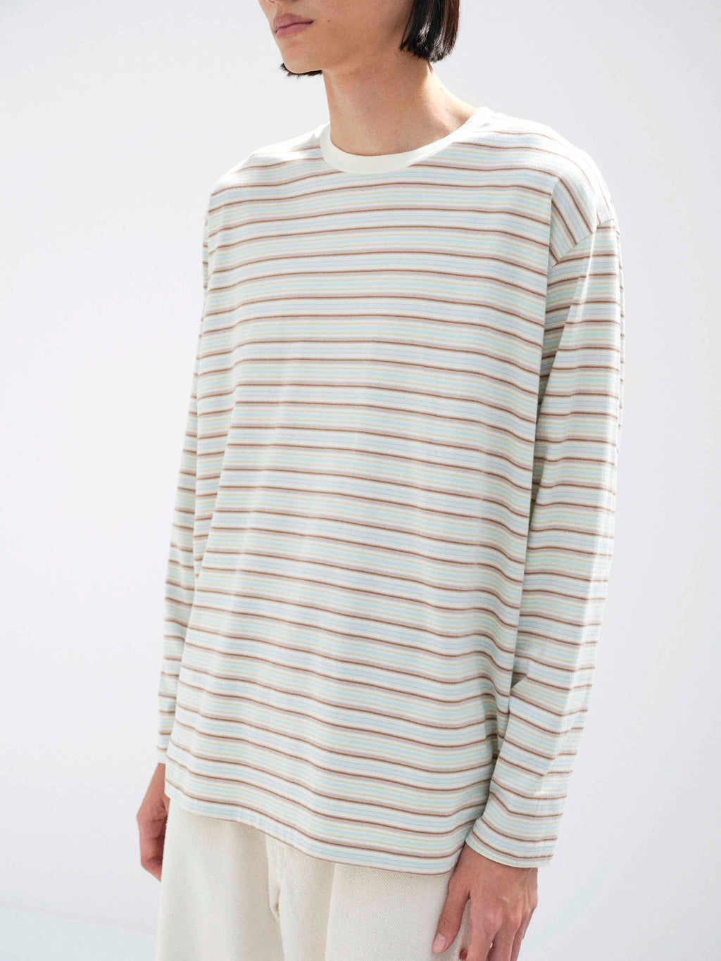 GRADIENT STRIPE JERSEY L/S TEE