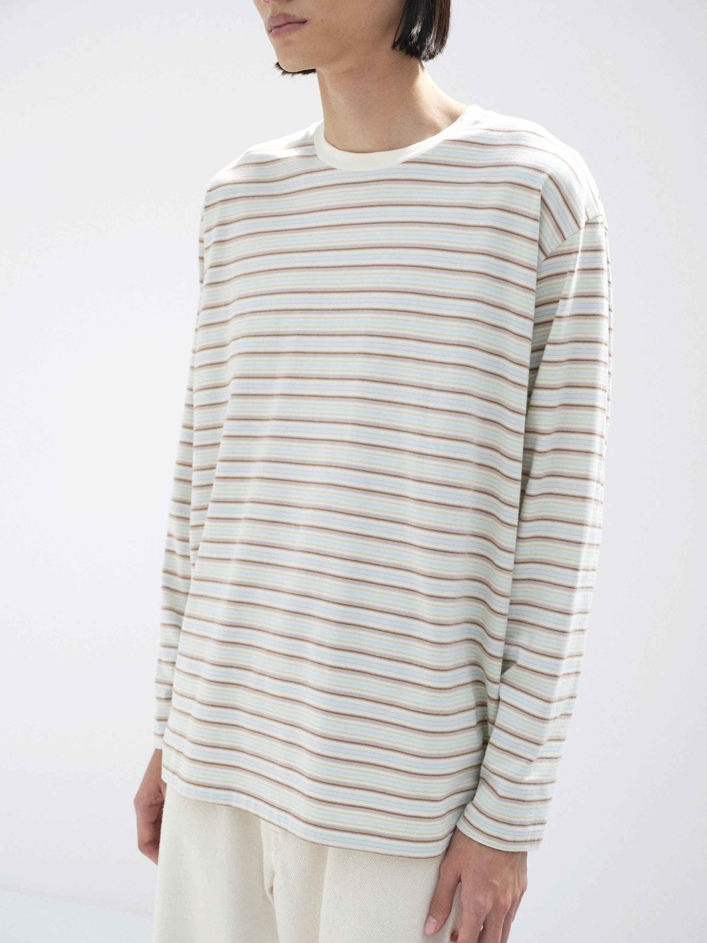 GRADIENT STRIPE JERSEY L/S TEE